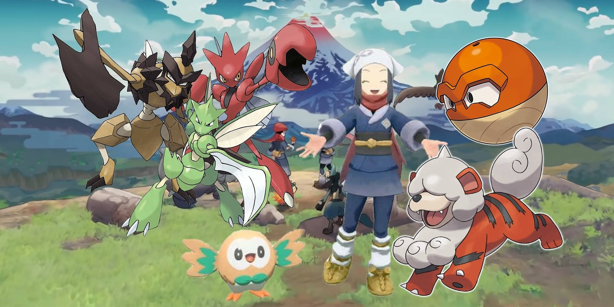 Pokemon Legends Arceus Χαμογελαστή Ακάρι Ταπετσαρία