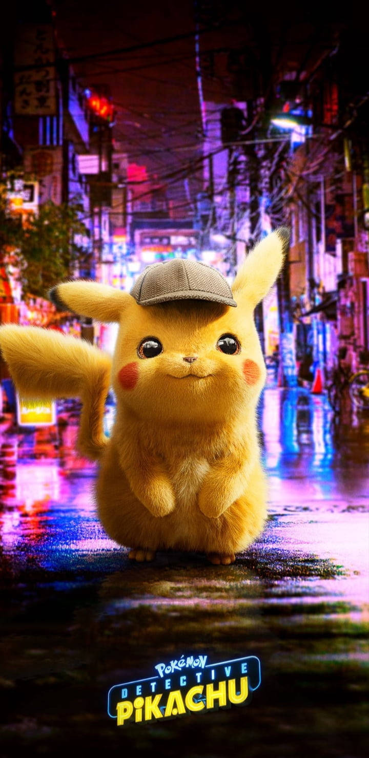 Pokemon Τηλέφωνο Χαμογελαστός Ντετέκτιβ Πίκατσου Ταπετσαρία