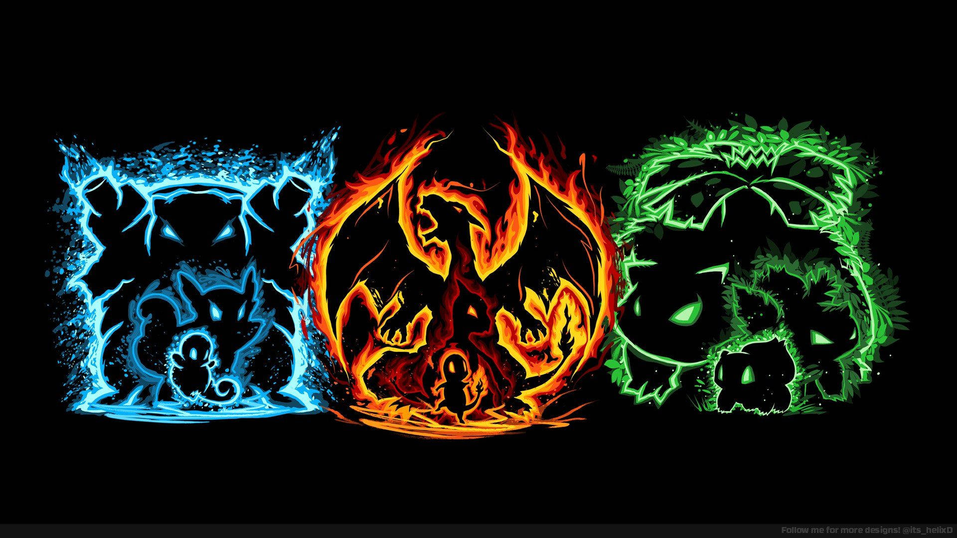 Η φιλία μεταξύ των Pokemon Squirtle, Charmander και Bulbasaur είναι τόσο διαχρονική και δυνατή όσο ο δεσμός μεταξύ των εκπαιδευτών τους. Ταπετσαρία