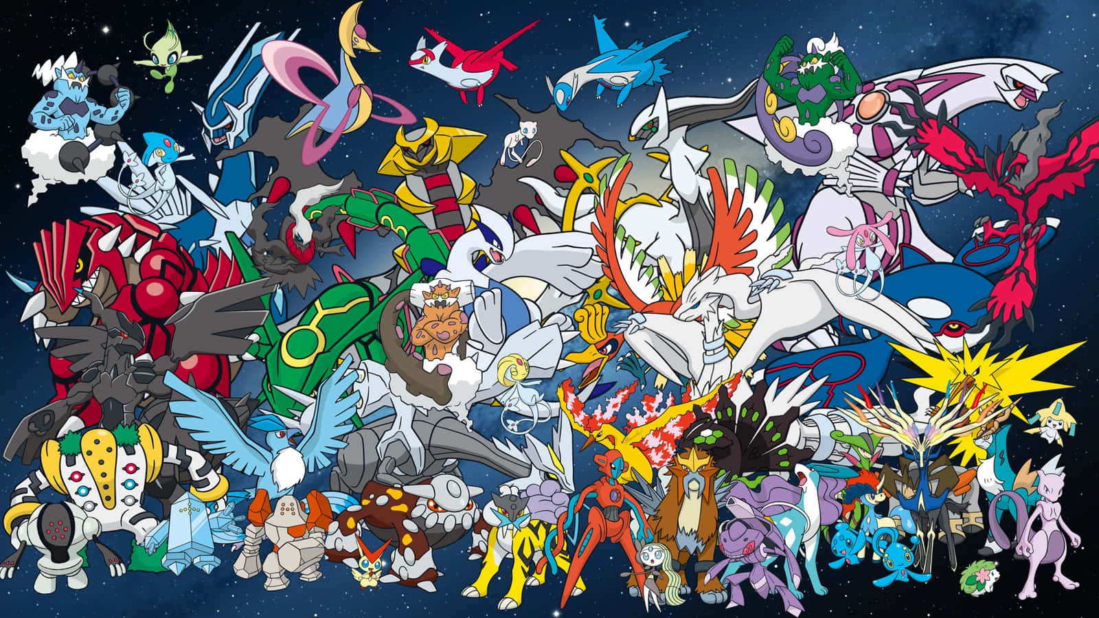 Όλα τα Θρυλικά Pokémon Μπροστά στα Άστρα Ταπετσαρία