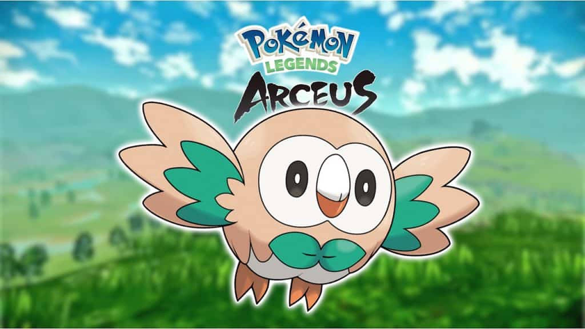Pokémon Legends Arceus Rowlet Ταπετσαρία