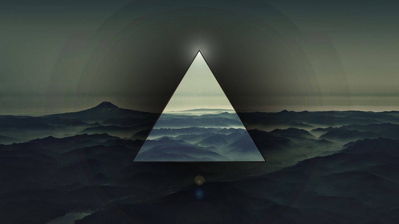 Polyscape Τέχνη Πάνω σε Μια Γραφική Θέα Βουνού Ταπετσαρία
