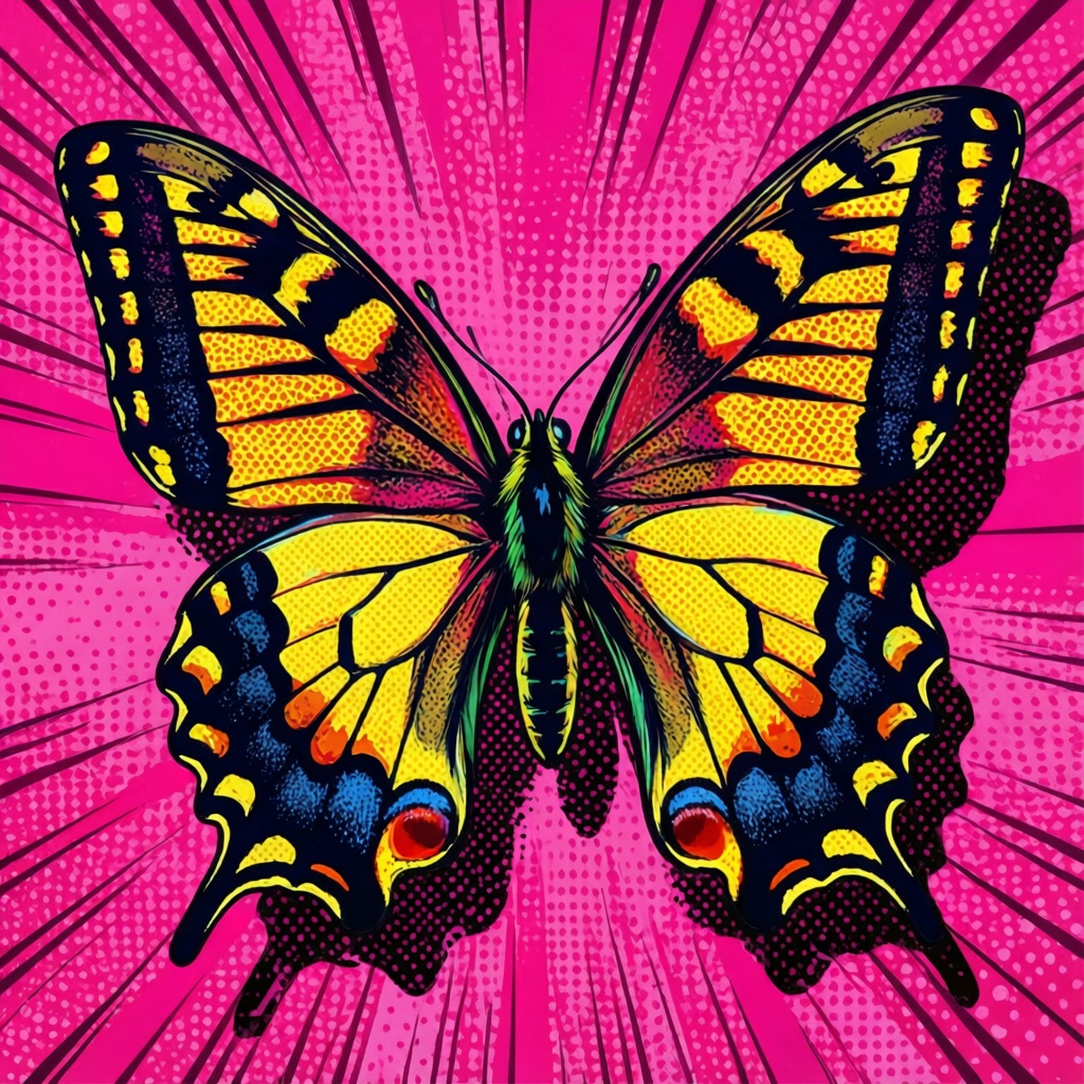 Pop Art Πεταλούδα Ταπετσαρία