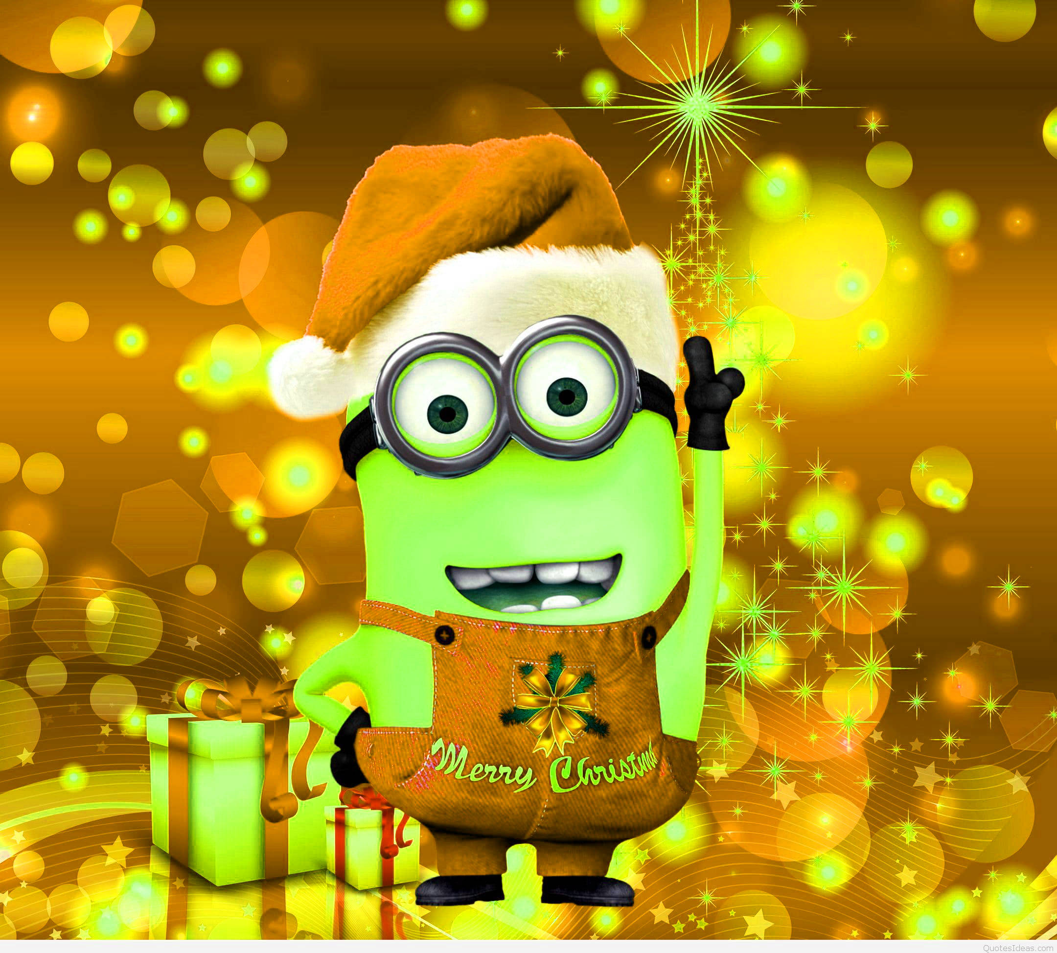 Preppy Πράσινο Minion Χριστούγεννα Ταπετσαρία