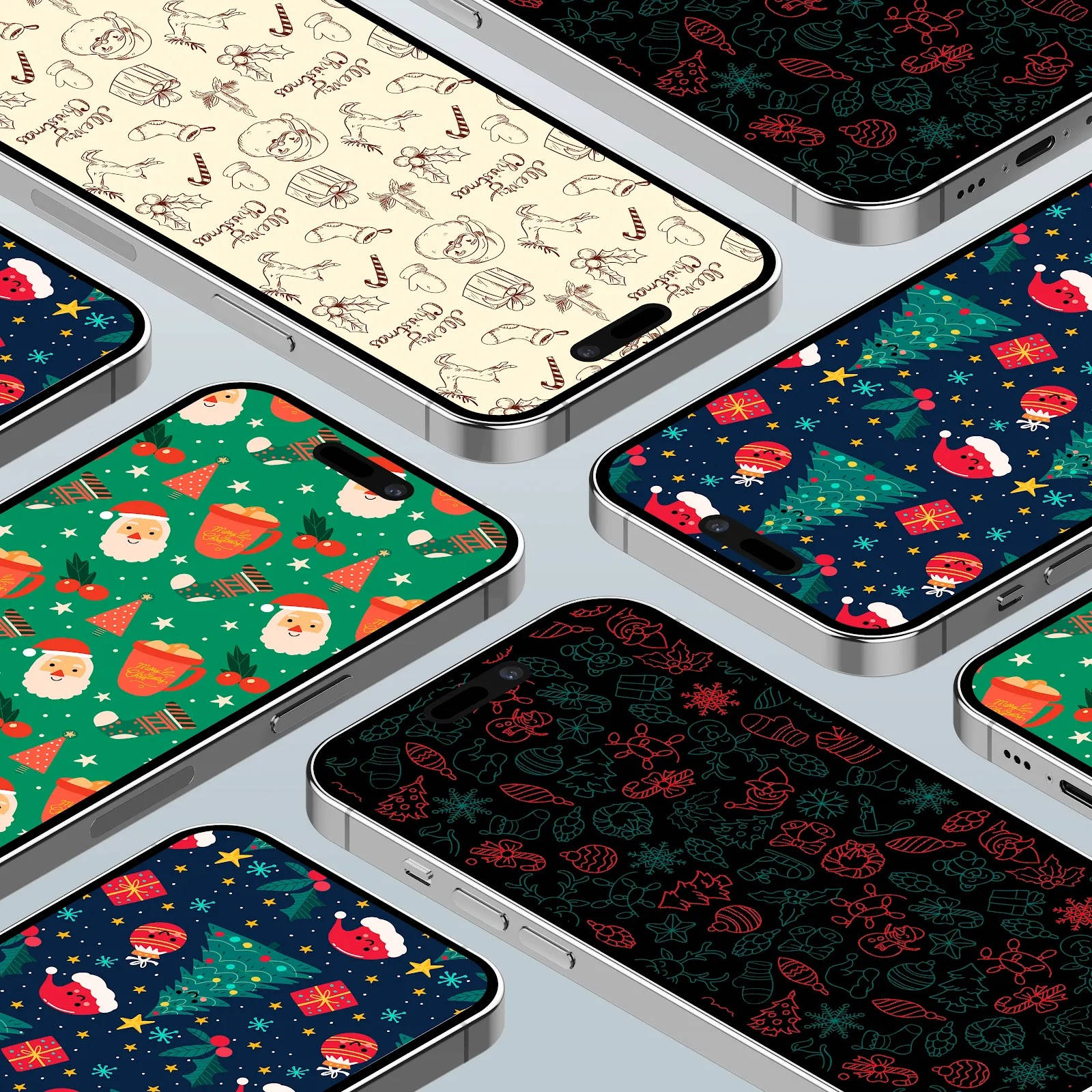 Preppy Χριστουγεννιάτικη Οθόνη iPhone Ταπετσαρία