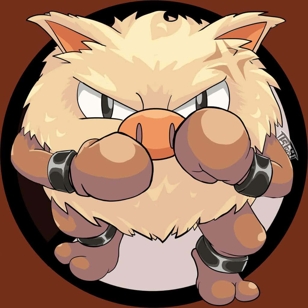 Primeape Pokemon σε Στάση Μάχης Ταπετσαρία
