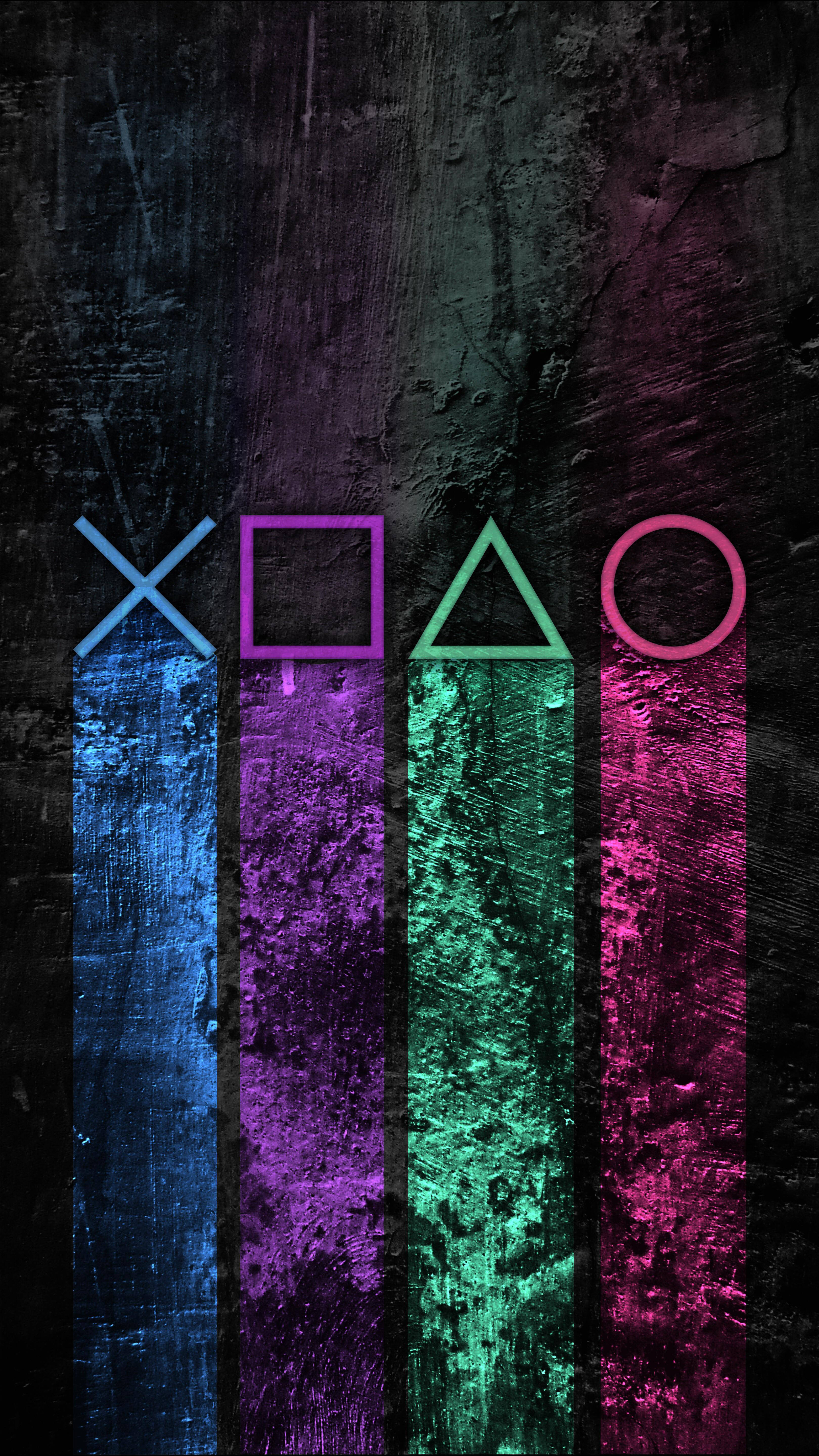 Χειριστήριο PS4 με Κιμωλιακά Χρώματα σε iPhone Ταπετσαρία