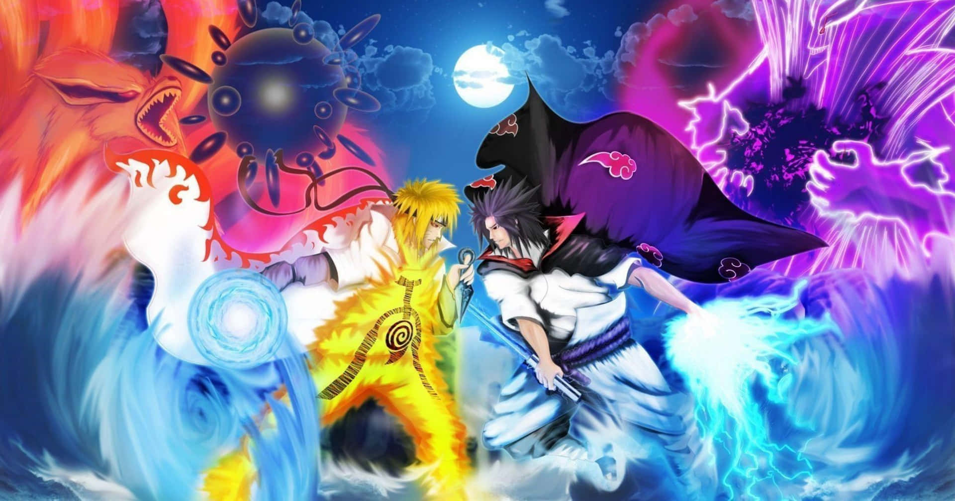 PS4 Naruto Πλήρης Δύναμη Naruto και Sasuke Ταπετσαρία