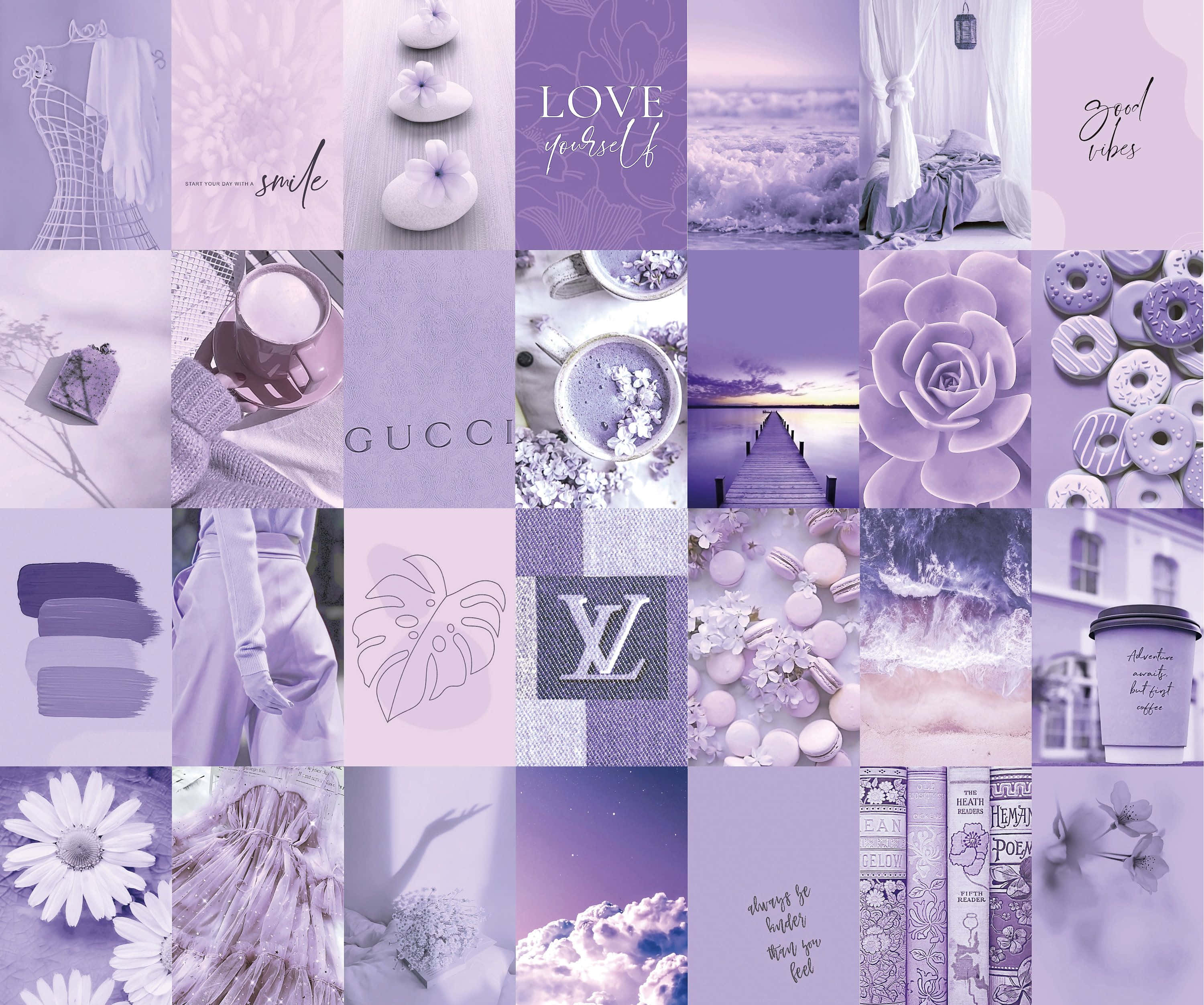Εξερευνώντας τη μαγεία του Purple Collage Ταπετσαρία