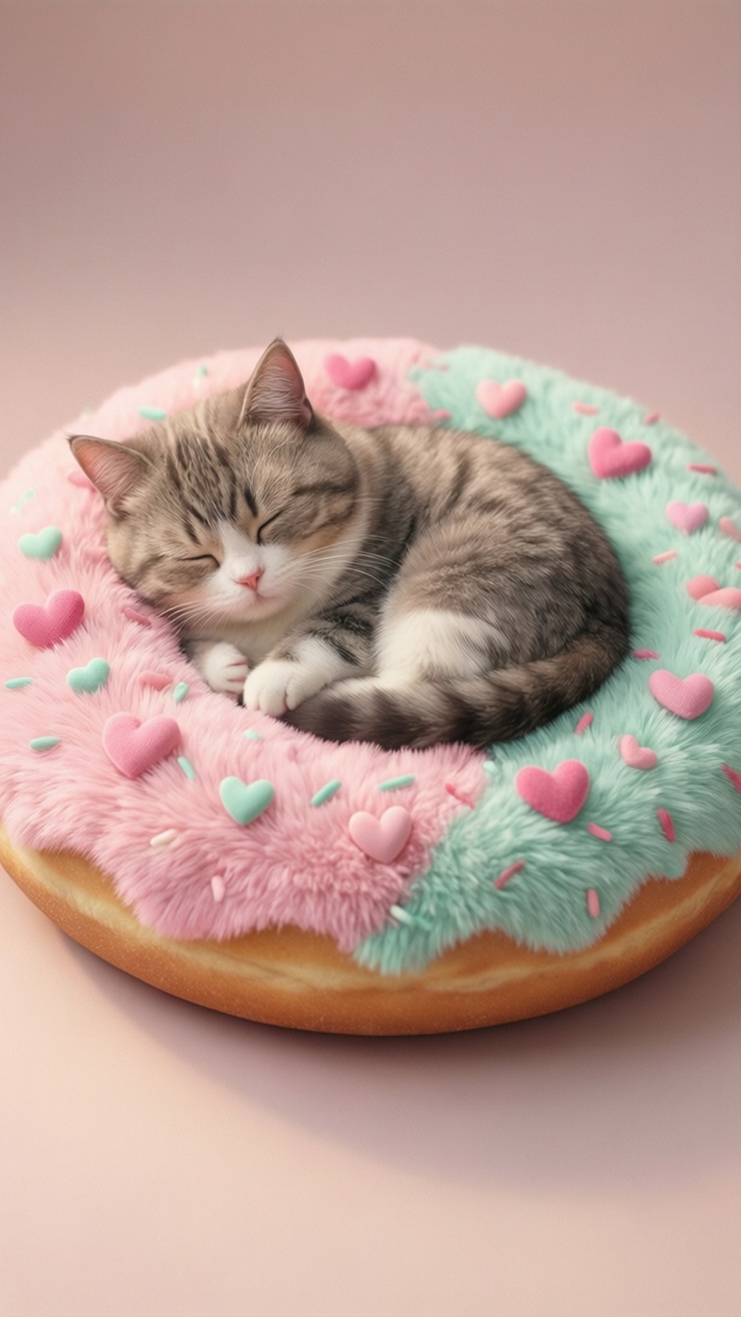Pusheen σε Κρεβάτι Λουκουμά Ταπετσαρία