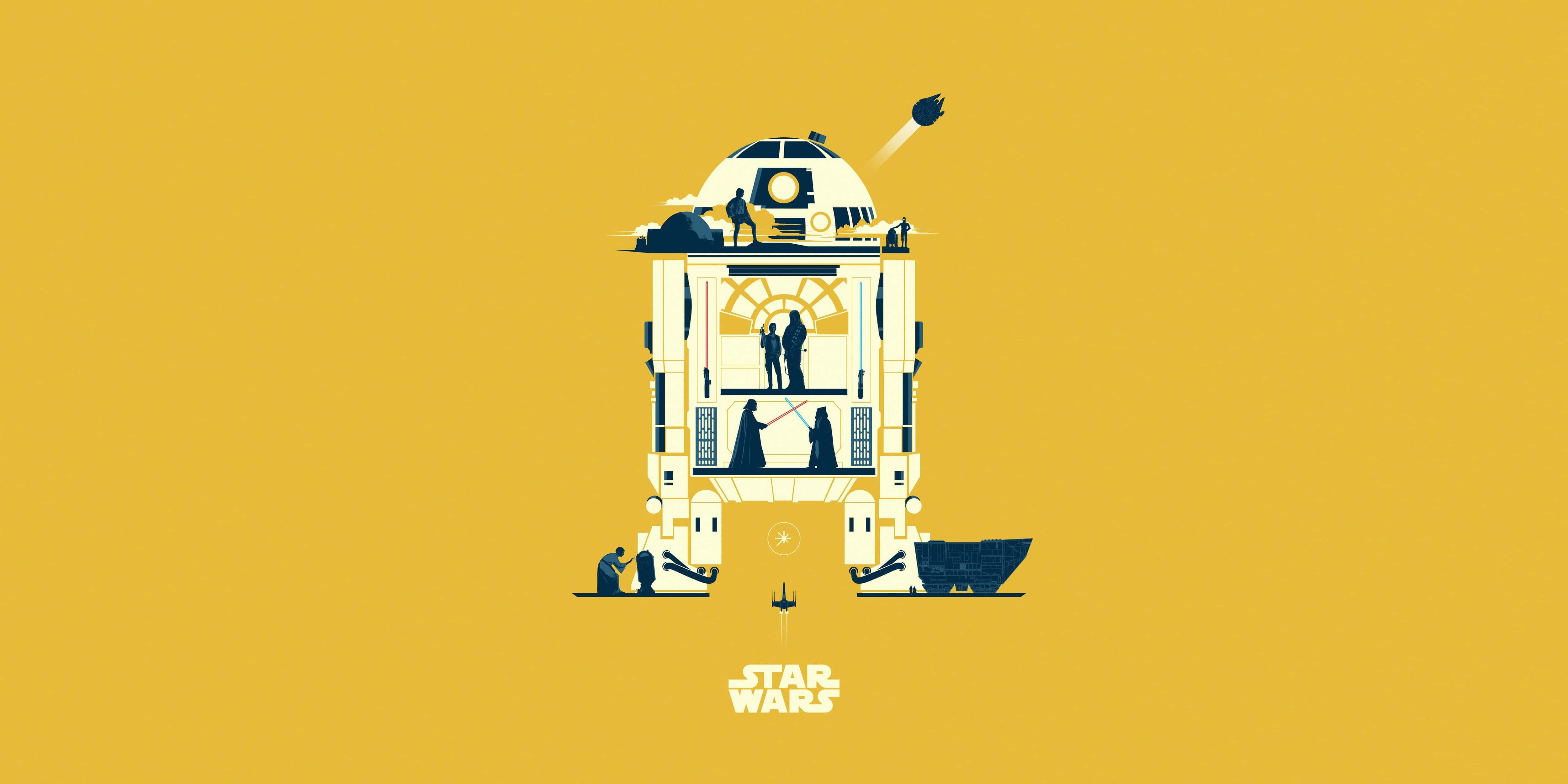 Κίτρινο R2-D2 iPad Ταπετσαρία
