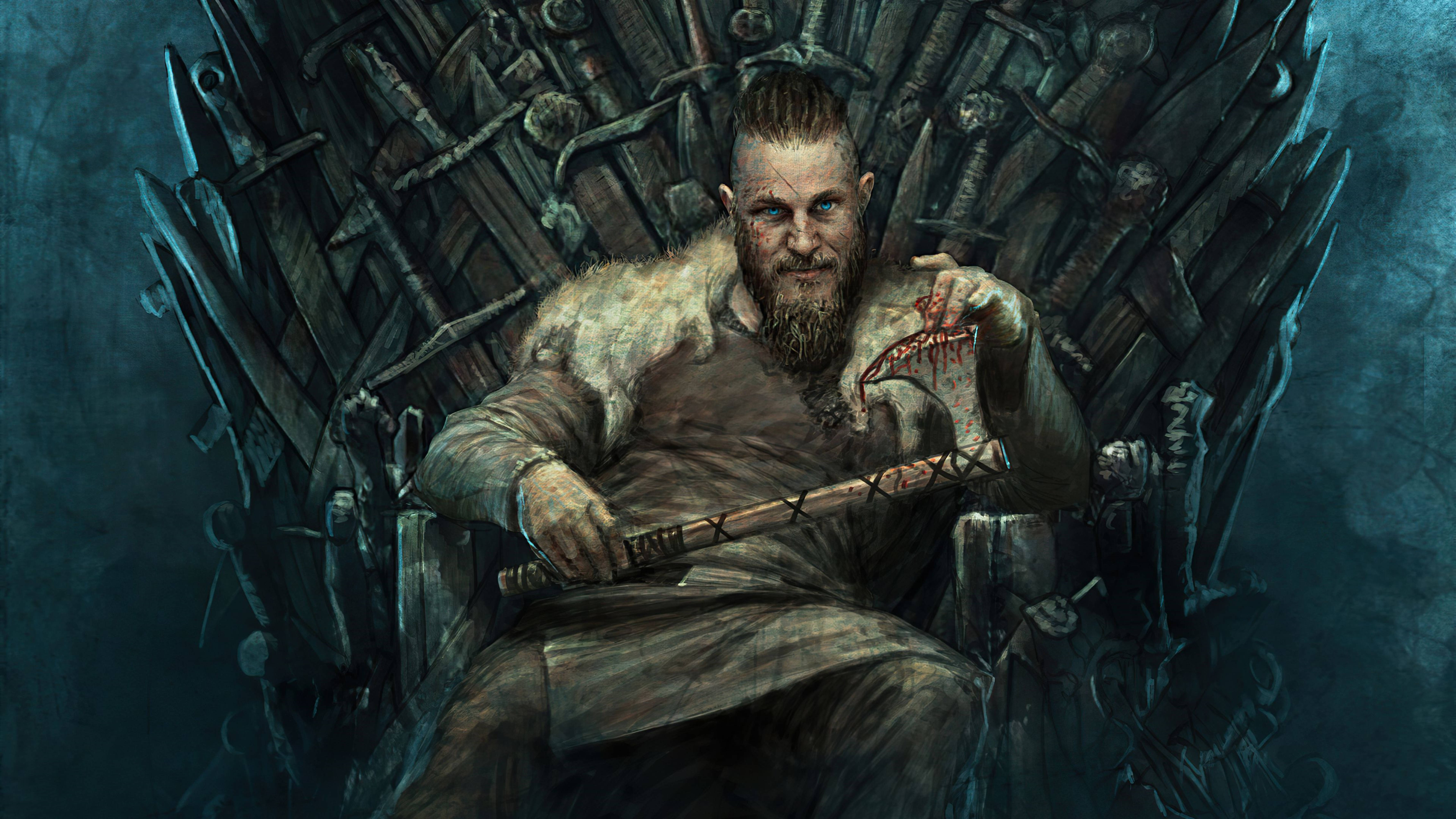 Ragnar Lothbrok 4K Στον Σιδερένιο Θρόνο Ταπετσαρία