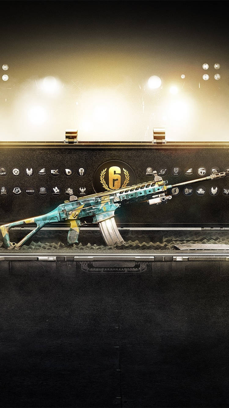 Rainbow Six Siege Μπλε Νεφέλωμα Όπλο iPhone Ταπετσαρία