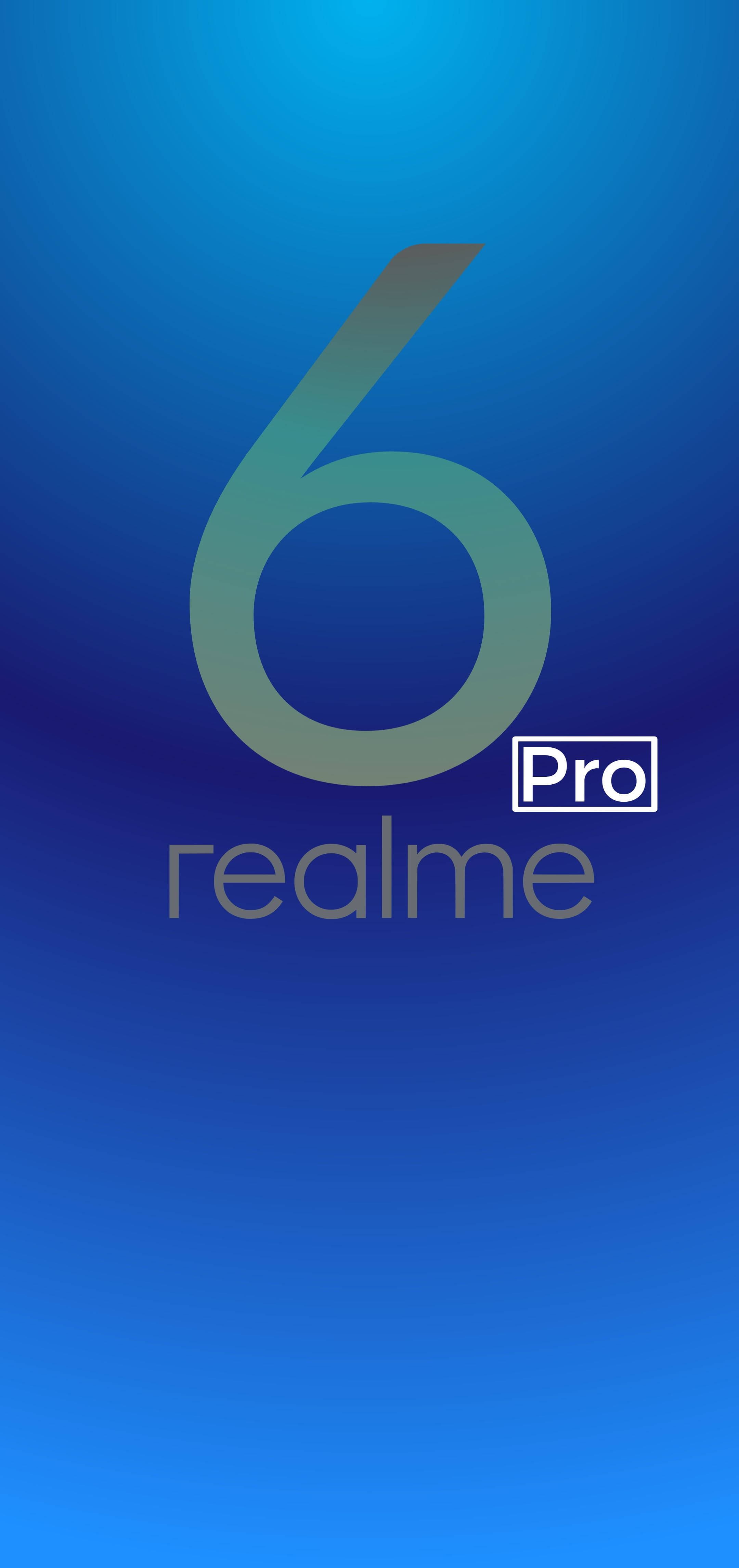 Realme 6 Pro Blue με Οπή Κάμερας Ταπετσαρία