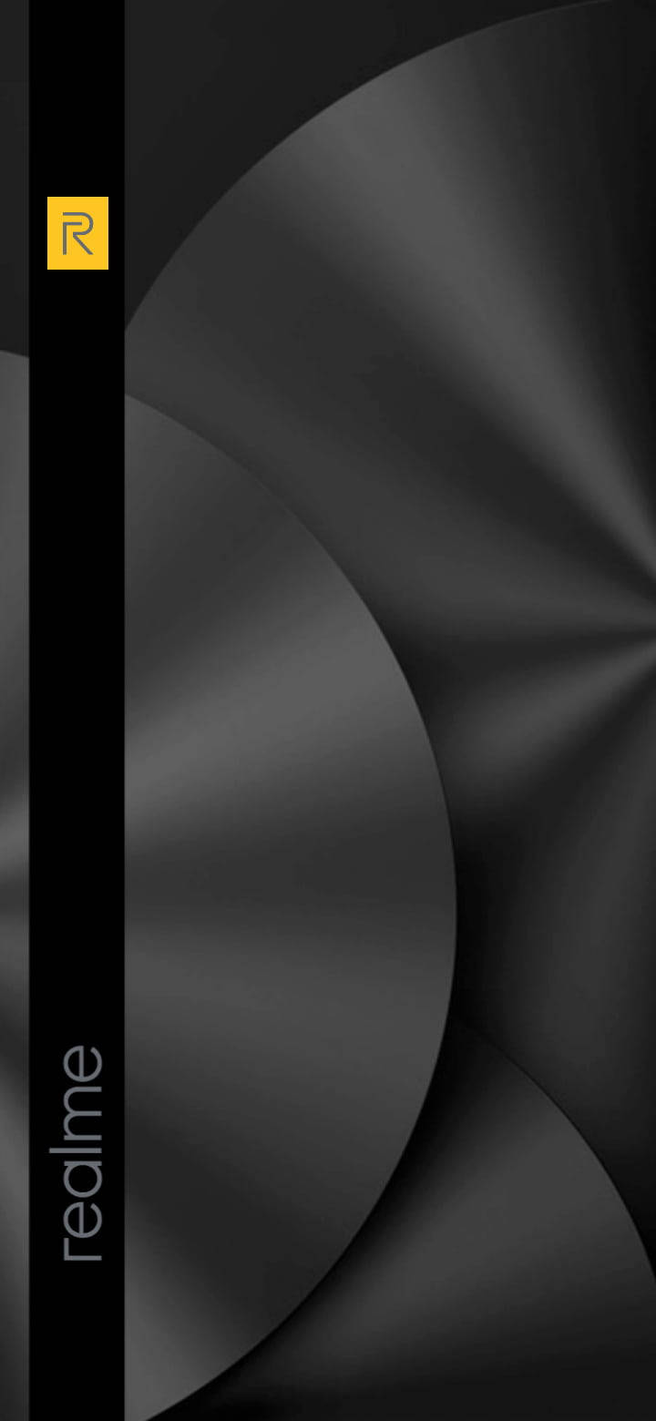 Λογότυπο Realme σε γυαλιστερό μαύρο σχέδιο Ταπετσαρία