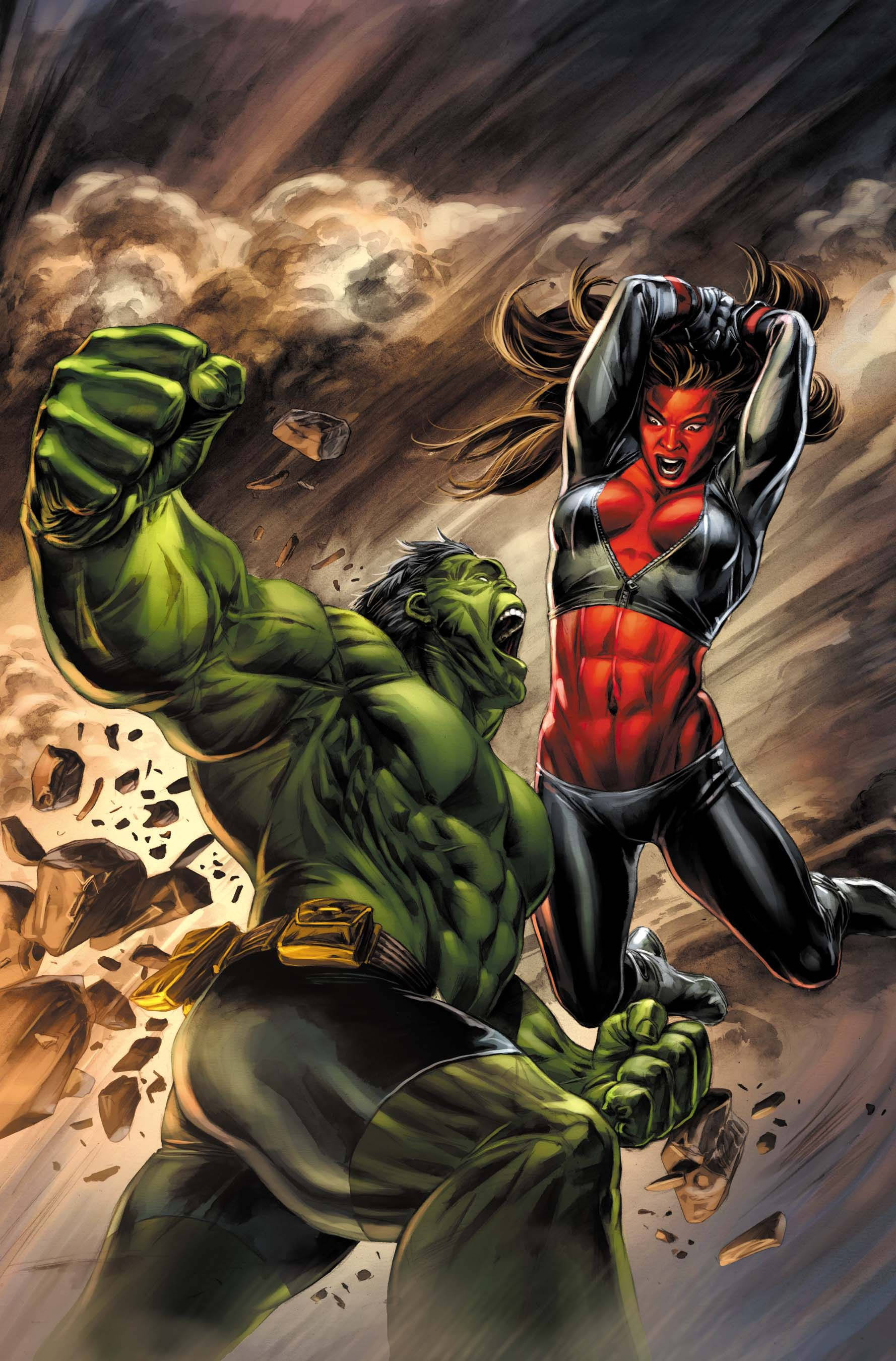 Red She Hulk Μάχη Ταπετσαρία