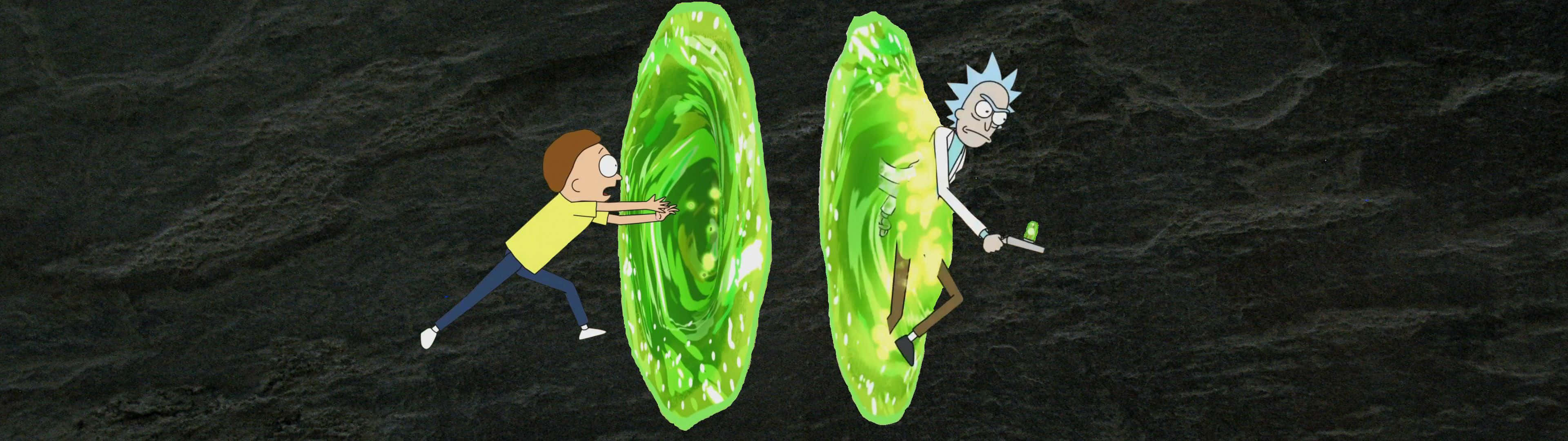 Rick and Morty Δροσερό Διπλό Μόνιτορ Ταπετσαρία