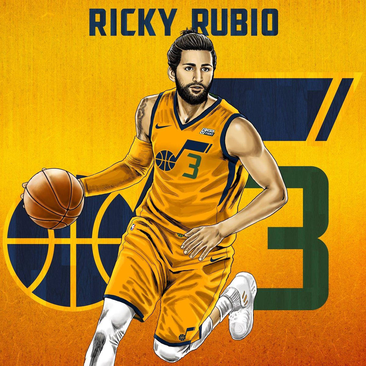 Ricky Rubio Digital Drawing Ταπετσαρία