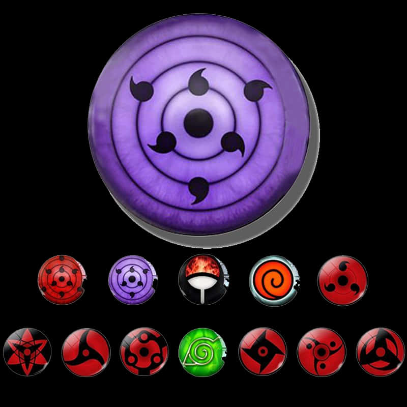 Rinnegan και Διάφορα Dojutsu Μάτια Ταπετσαρία