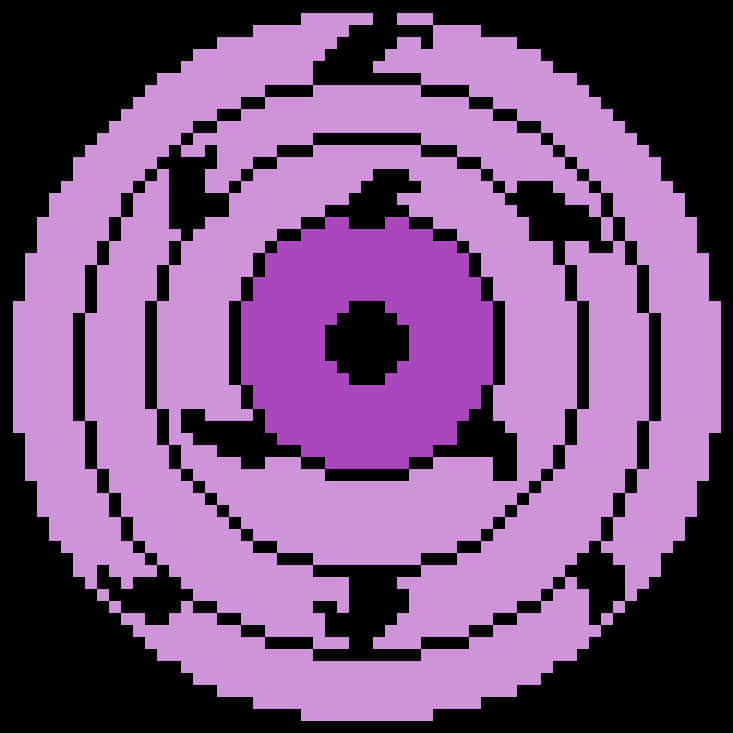 Σύμβολο Ματιού Rinnegan σε Pixel Art Ταπετσαρία