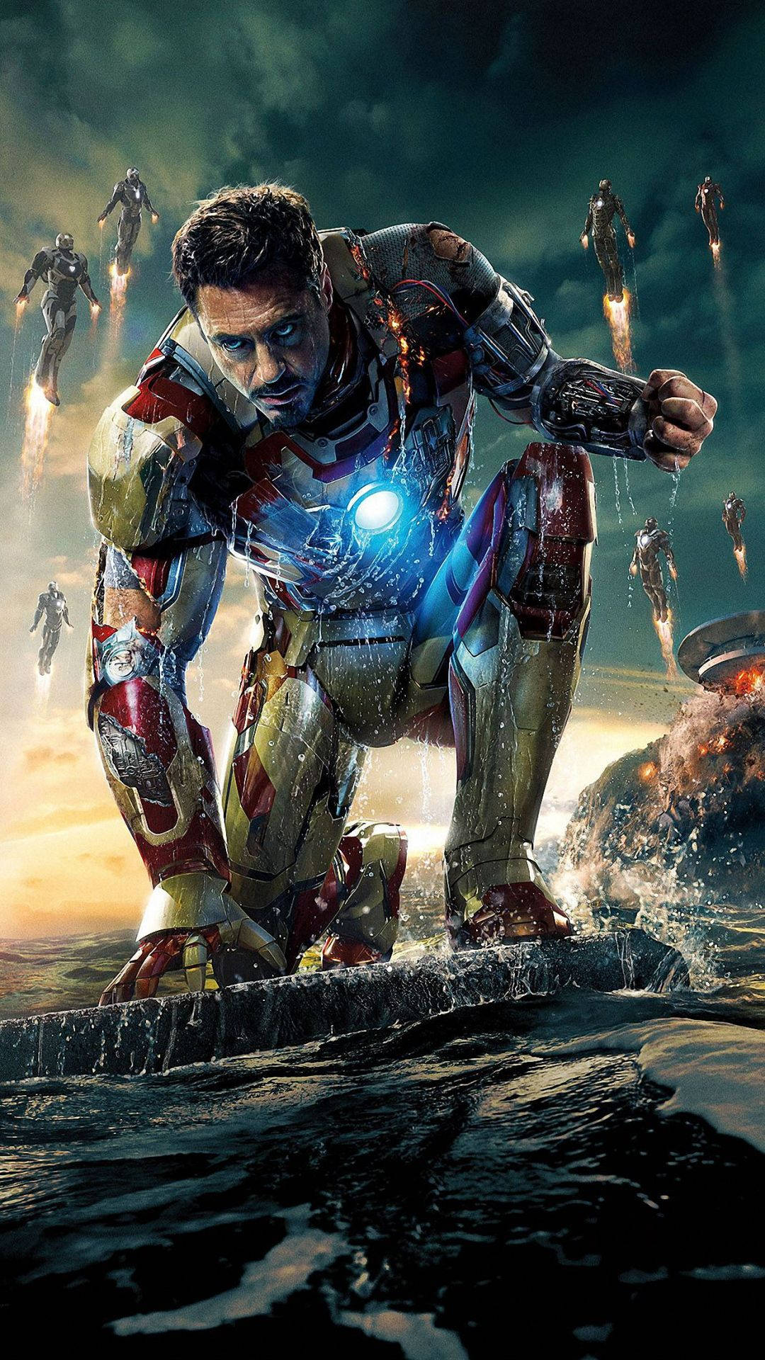Robert Downey Jr Πρωτότυπη Στολή Iron Man Τηλέφωνο Ταπετσαρία