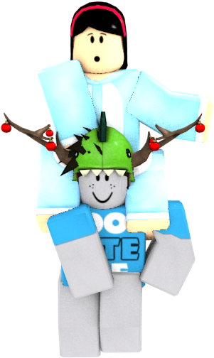 Χαρακτήρας Roblox με Γιορτινή Στολή και Κέρατα Τάρανδου Ταπετσαρία