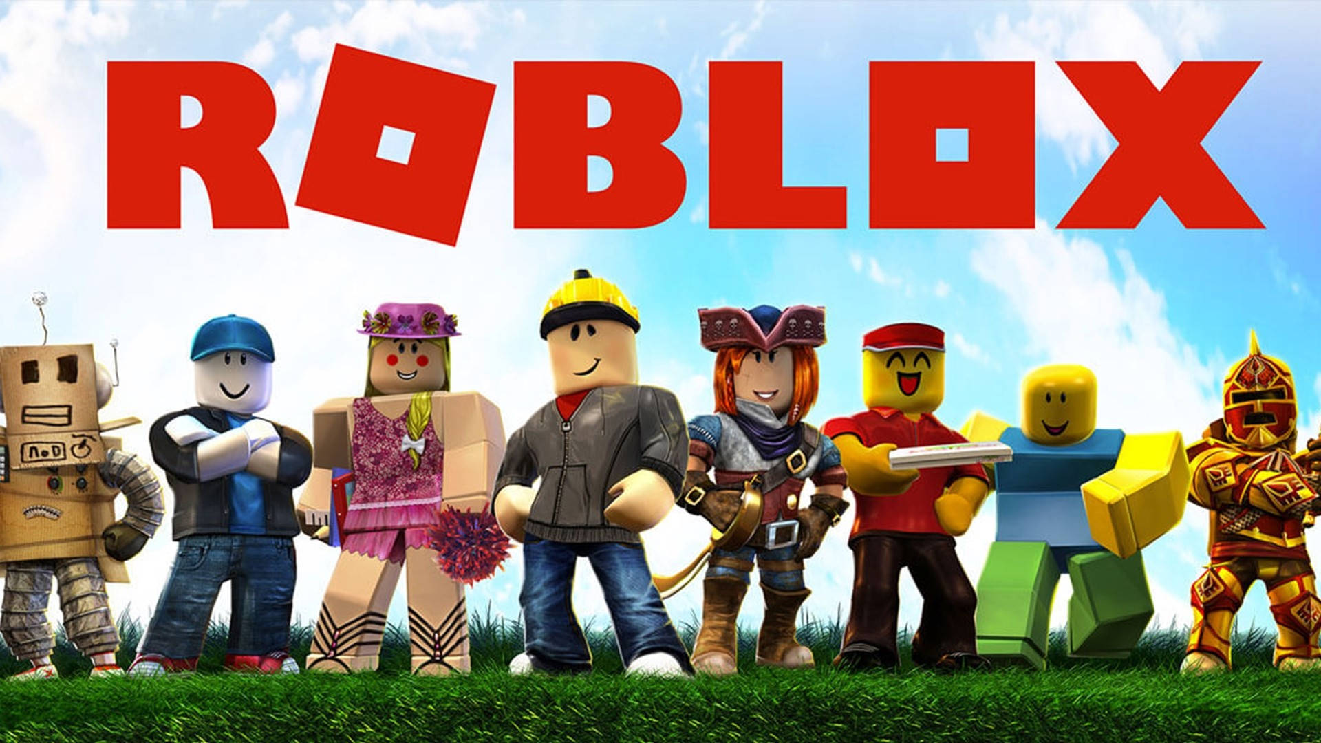 Δροσεροί Χαρακτήρες Roblox σε Εξωτερικό Χώρο Ταπετσαρία