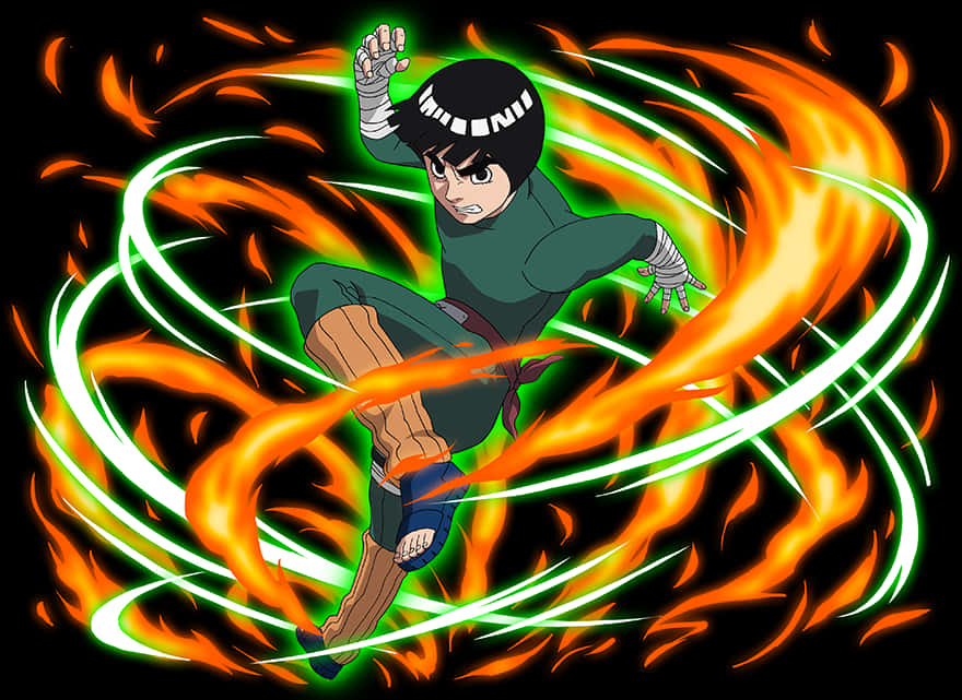 Rock Lee Φωτιά Αύρα Ταπετσαρία