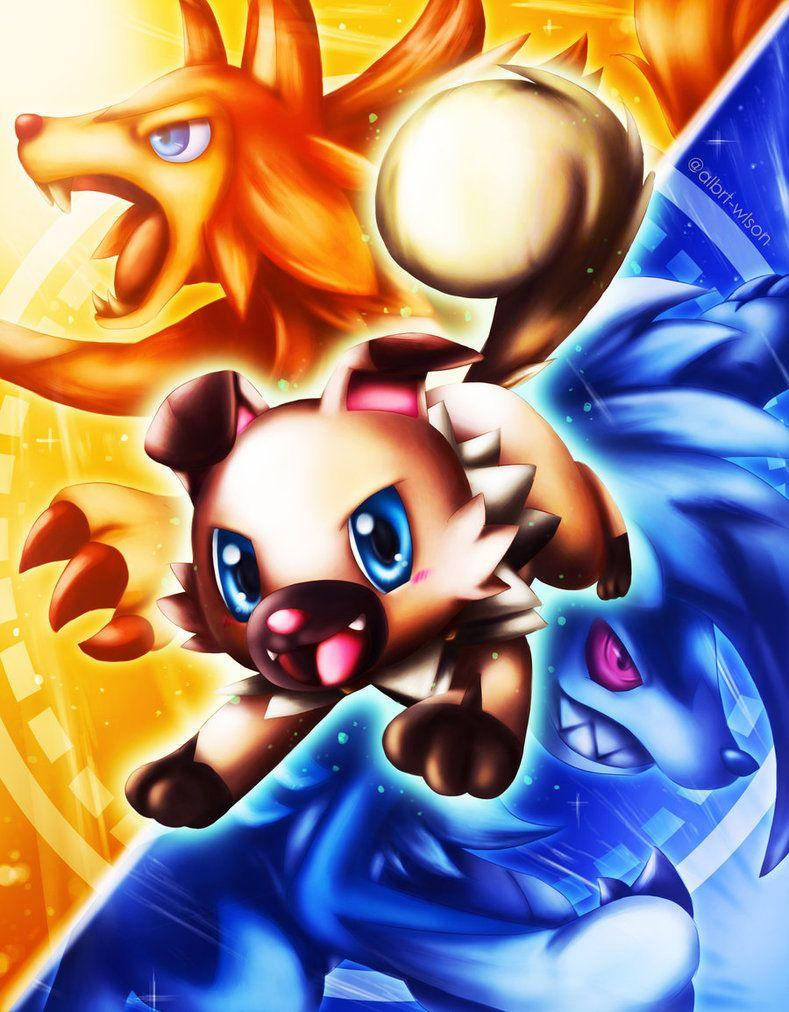 Rockruff με Εξελικτικές Μορφές Ταπετσαρία