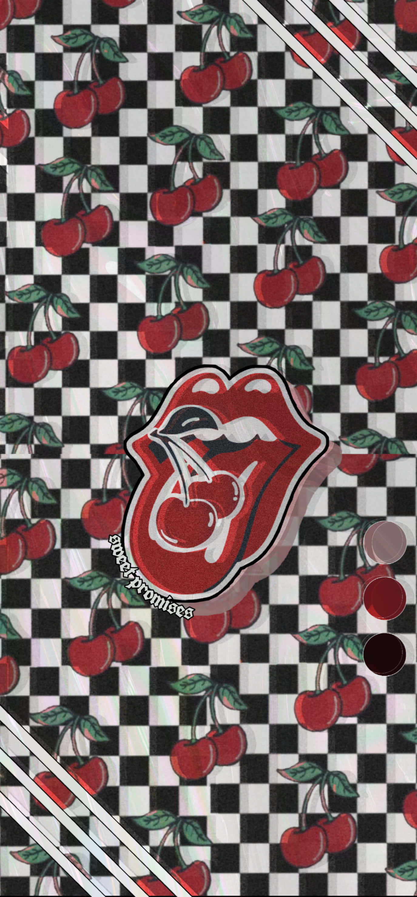 rolling stones κερασι καρό καρό καρό Ταπετσαρία
