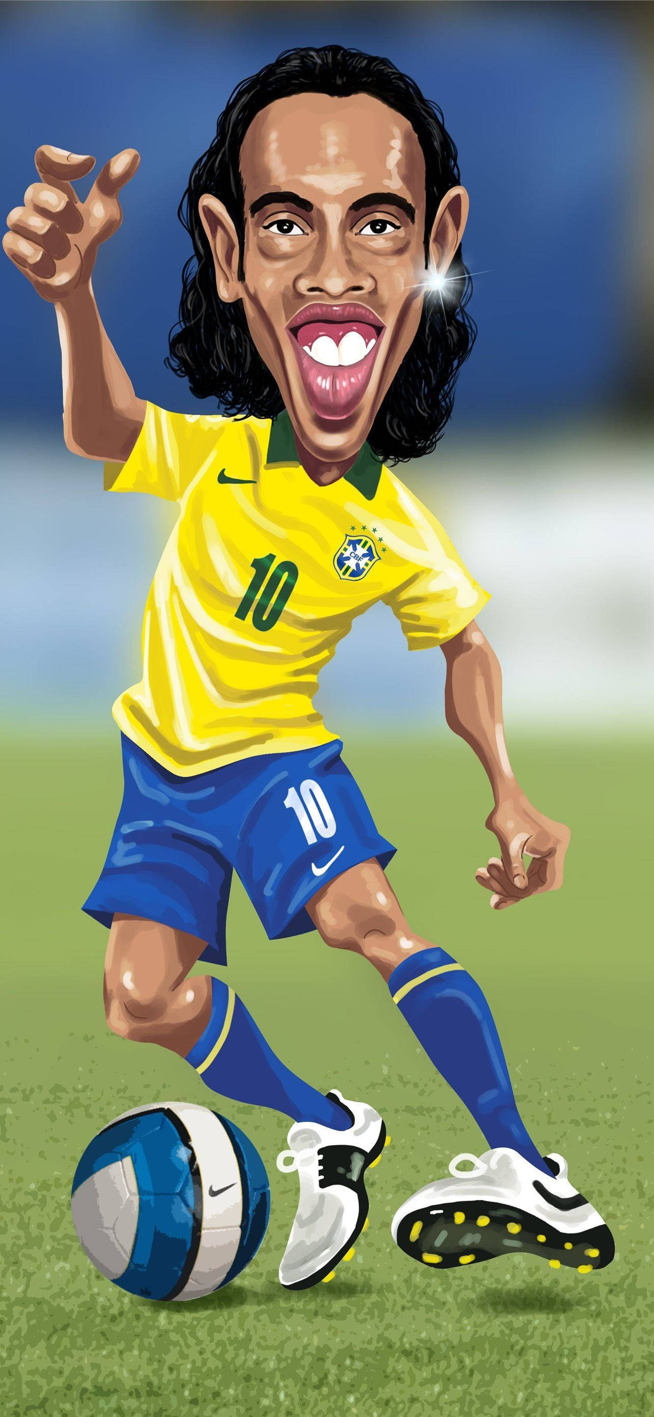 Αστεία Καρικατούρα Ronaldinho Ταπετσαρία
