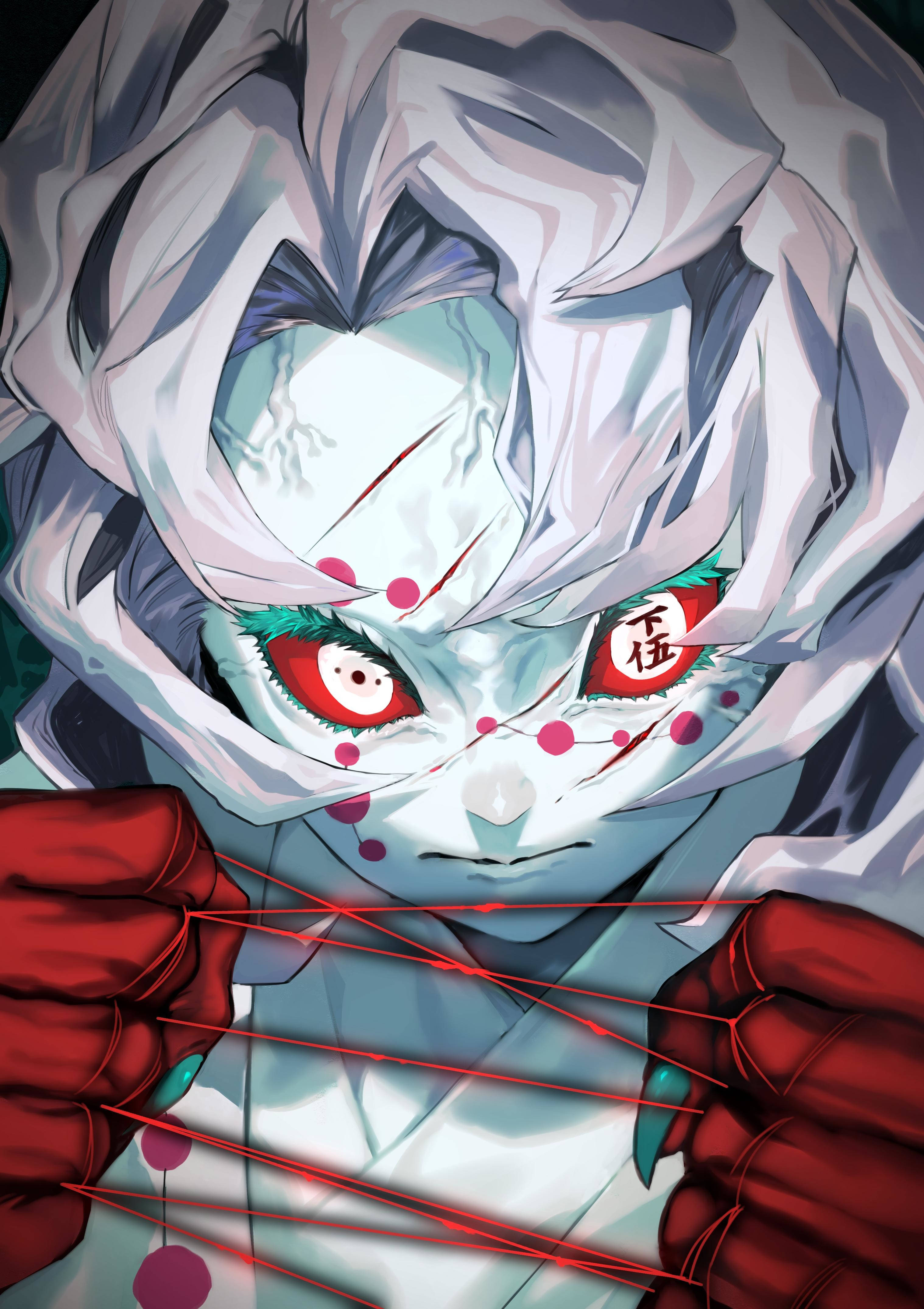 Rui Κόκκινα Μάτια Demon Slayer iPhone Ταπετσαρία