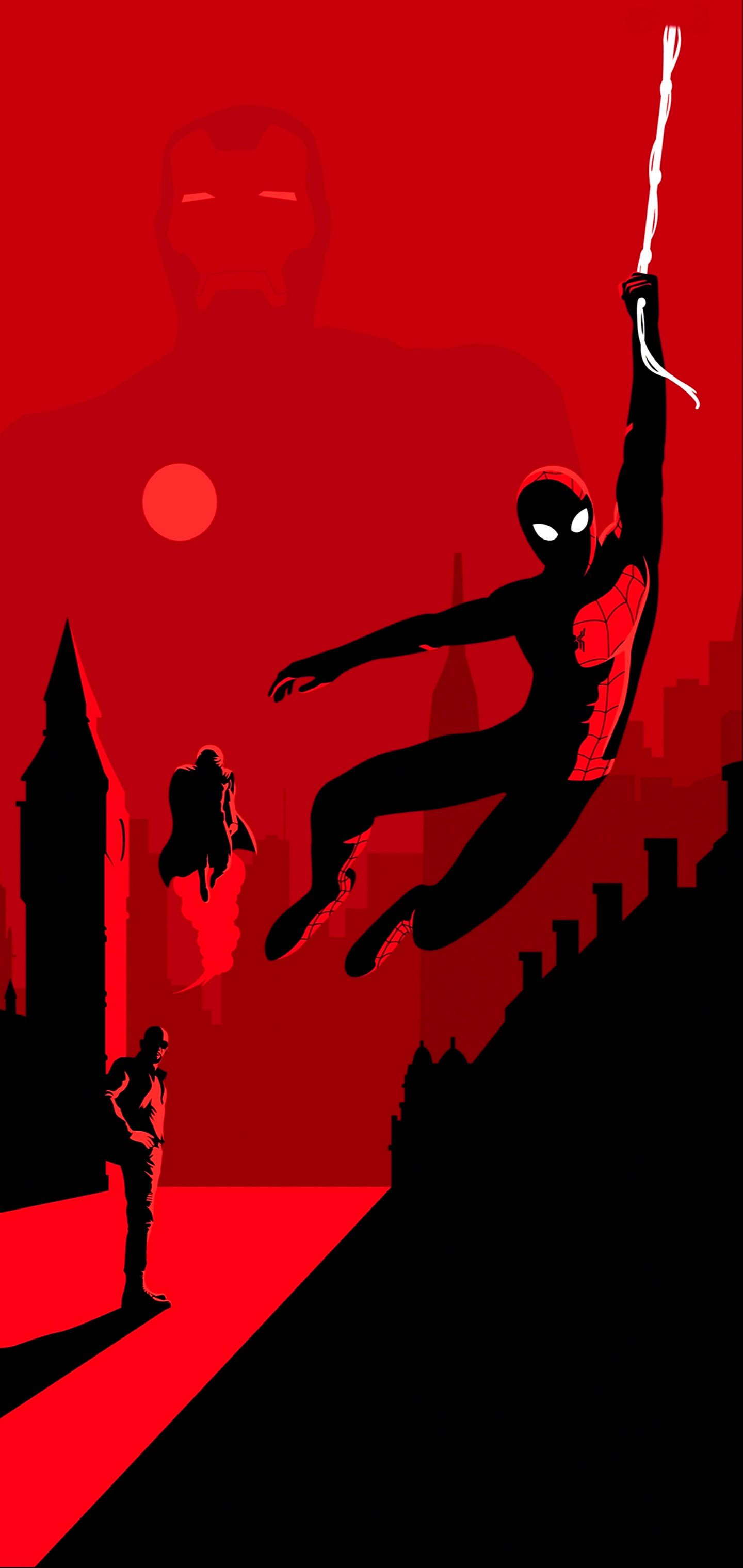 S10+ Spiderman And Ironman Ταπετσαρία