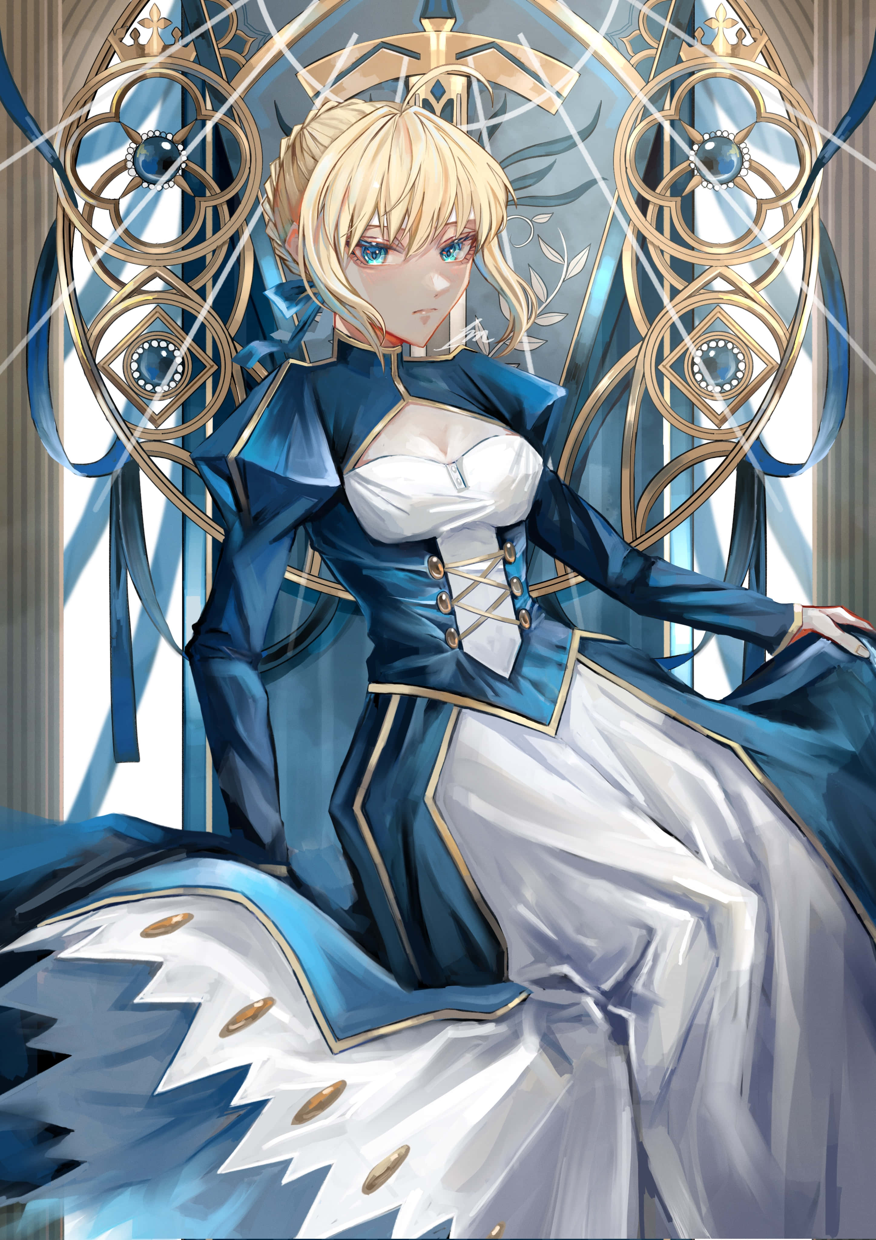 Saber Fate Stay Night Στον Ατσάλινο Θρόνο Ταπετσαρία