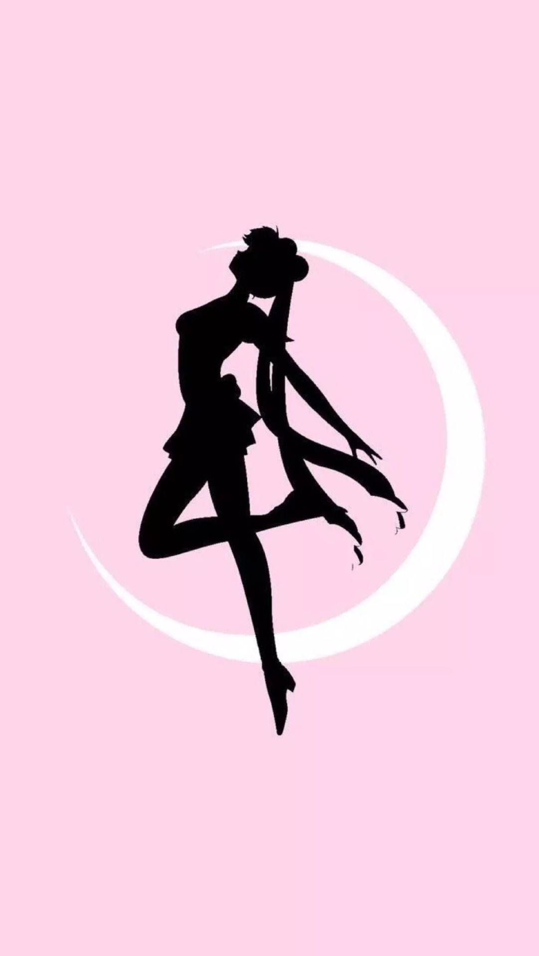Ροζ Φεγγάρι Ημισέληνος Sailor Moon iPhone Ταπετσαρία