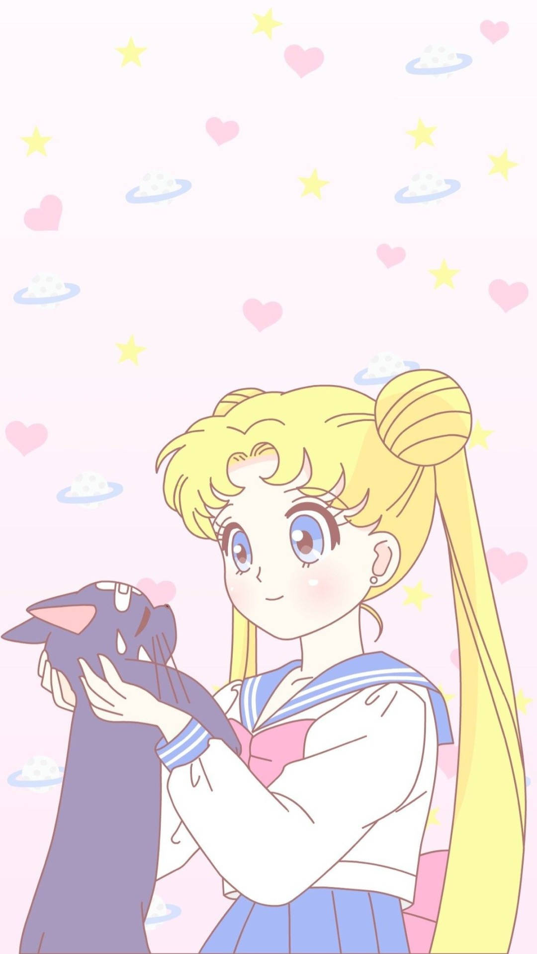 Sailor Moon Γάτα Αισθητική Ροζ Anime Ταπετσαρία