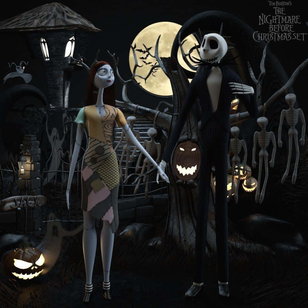 Sally και Jack Nightmare Before Christmas Ταπετσαρία