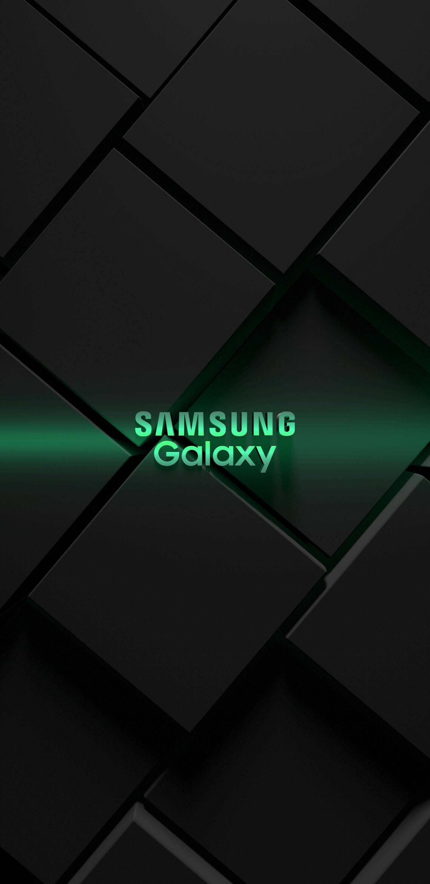 Πράσινο μοτίβο κύβου Samsung Galaxy Ταπετσαρία