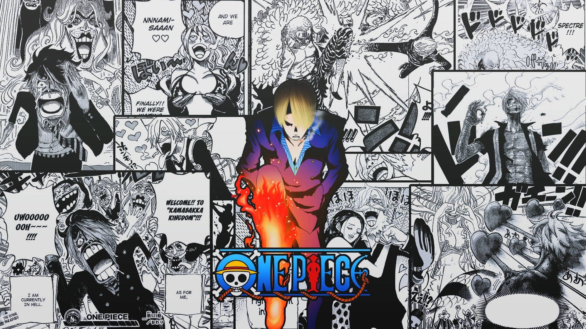 Μαγειρική του Καπέλου από Άχυρο Sanji Πάνελ Manga Ταπετσαρία