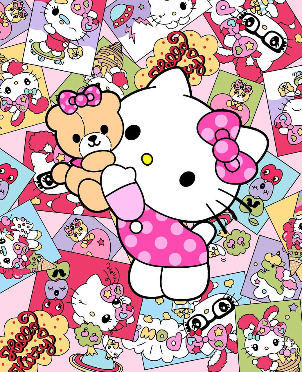 Χαρούμενοι Ήρωες Sanrio σε Γιορτινή Διάθεση Ταπετσαρία
