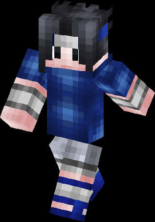 Sasuke σε Στιλ Minecraft Ταπετσαρία