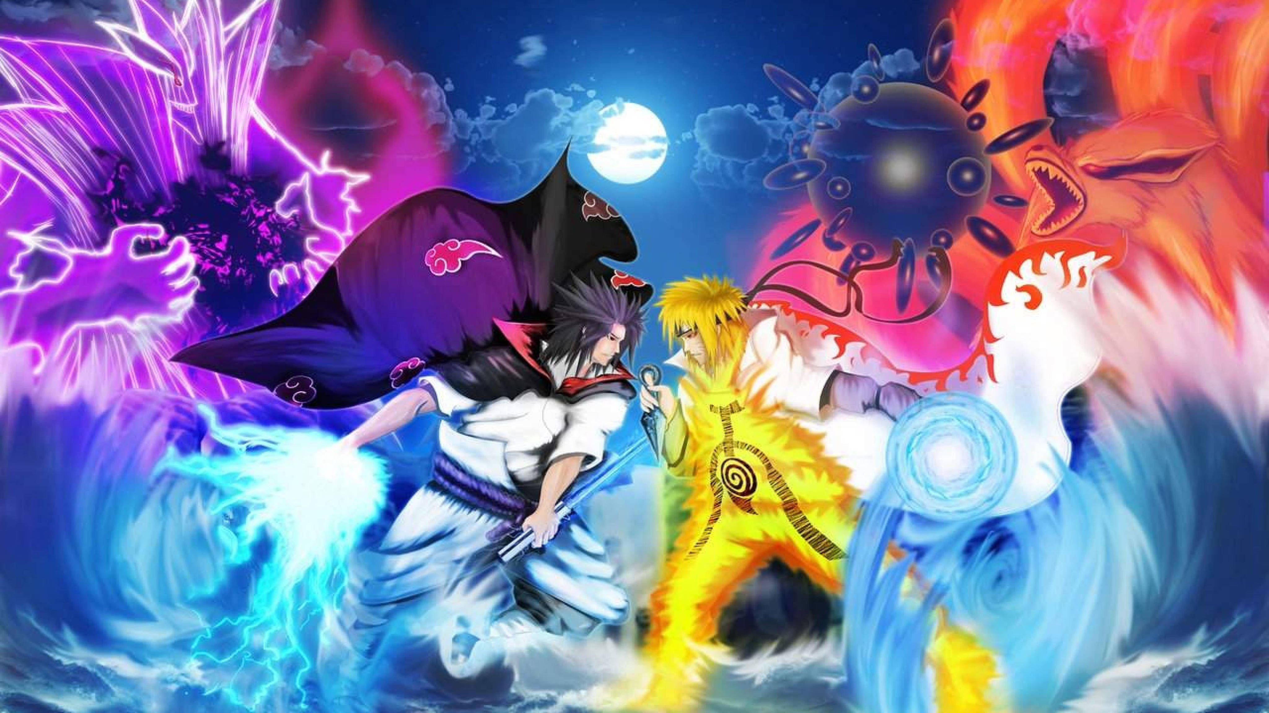 Sasuke εναντίον Naruto 4K Ταπετσαρία