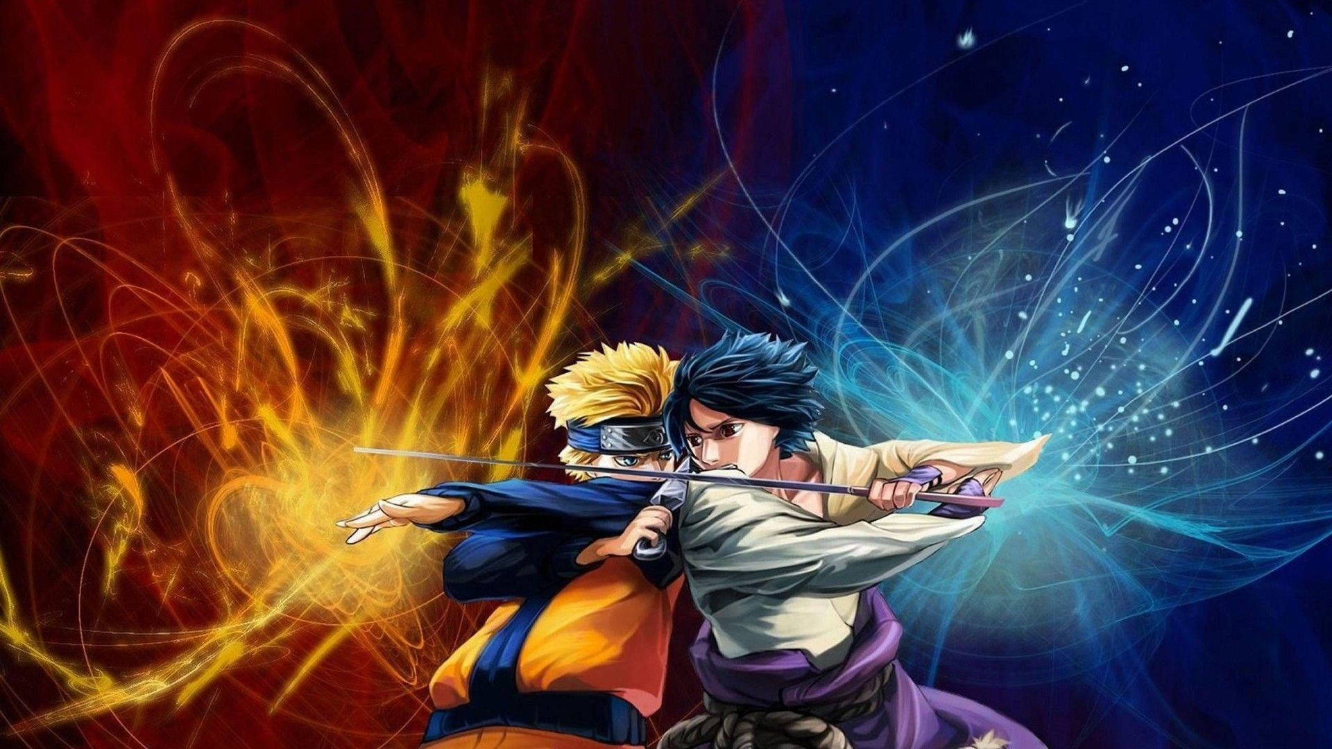 Μάχη Sasuke και Naruto Laptop Ταπετσαρία