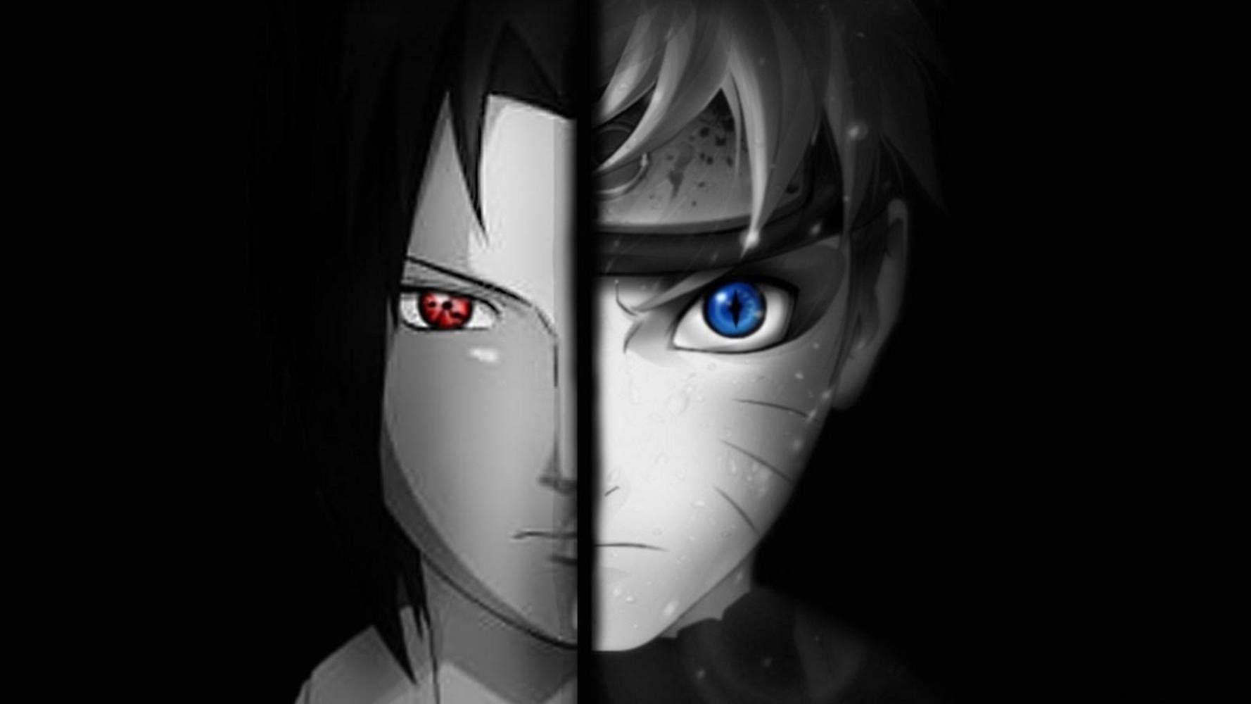 Αντιπαράθεση Sasuke και Naruto Laptop Ταπετσαρία