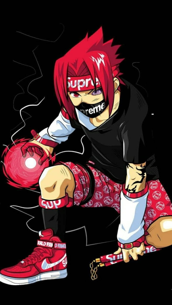 Νεαρός Sasuke από το Naruto σε αισθητική Supreme Ταπετσαρία