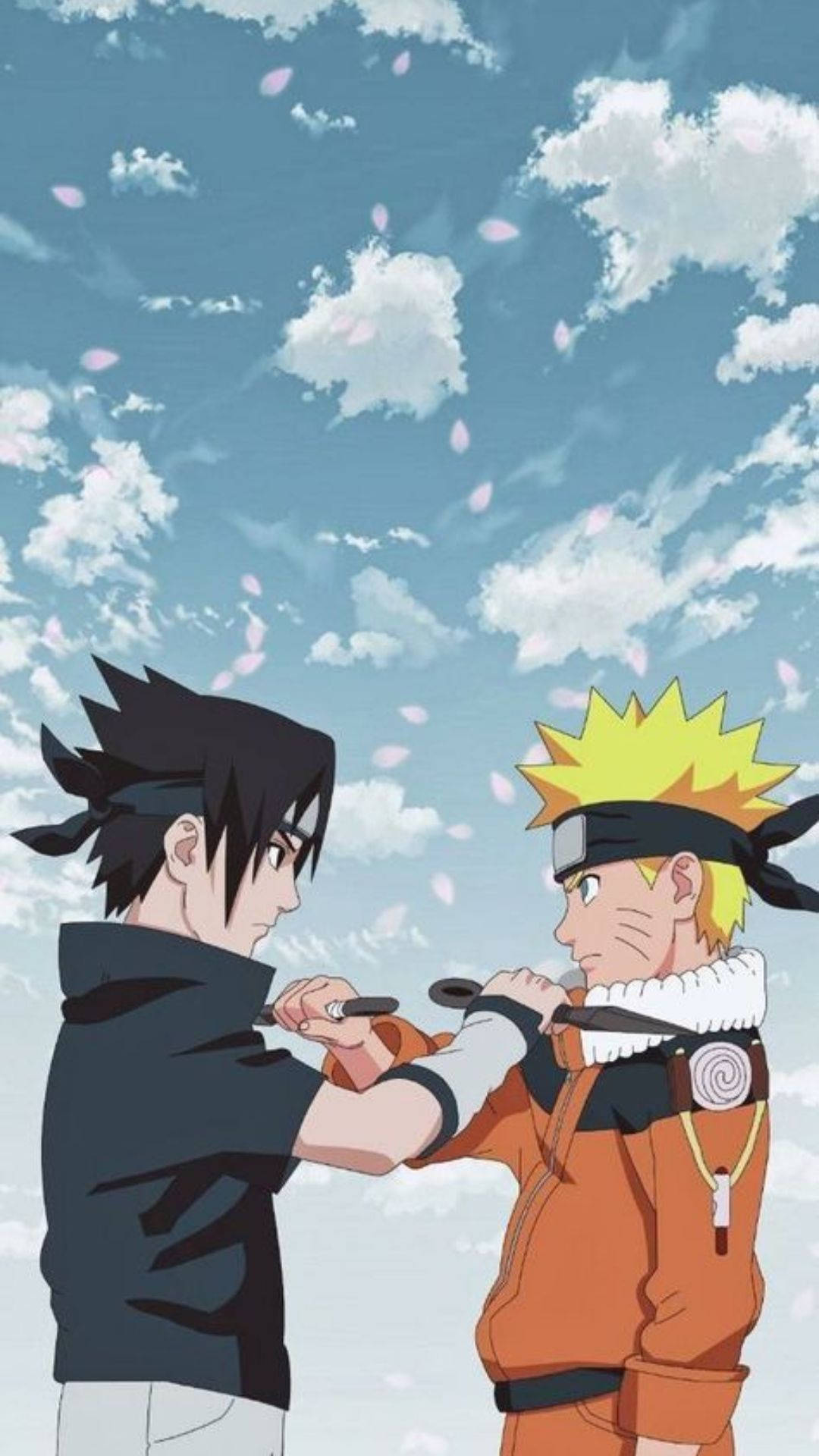 Sasuke Naruto Πρόσωπο με Πρόσωπο iPhone Ταπετσαρία