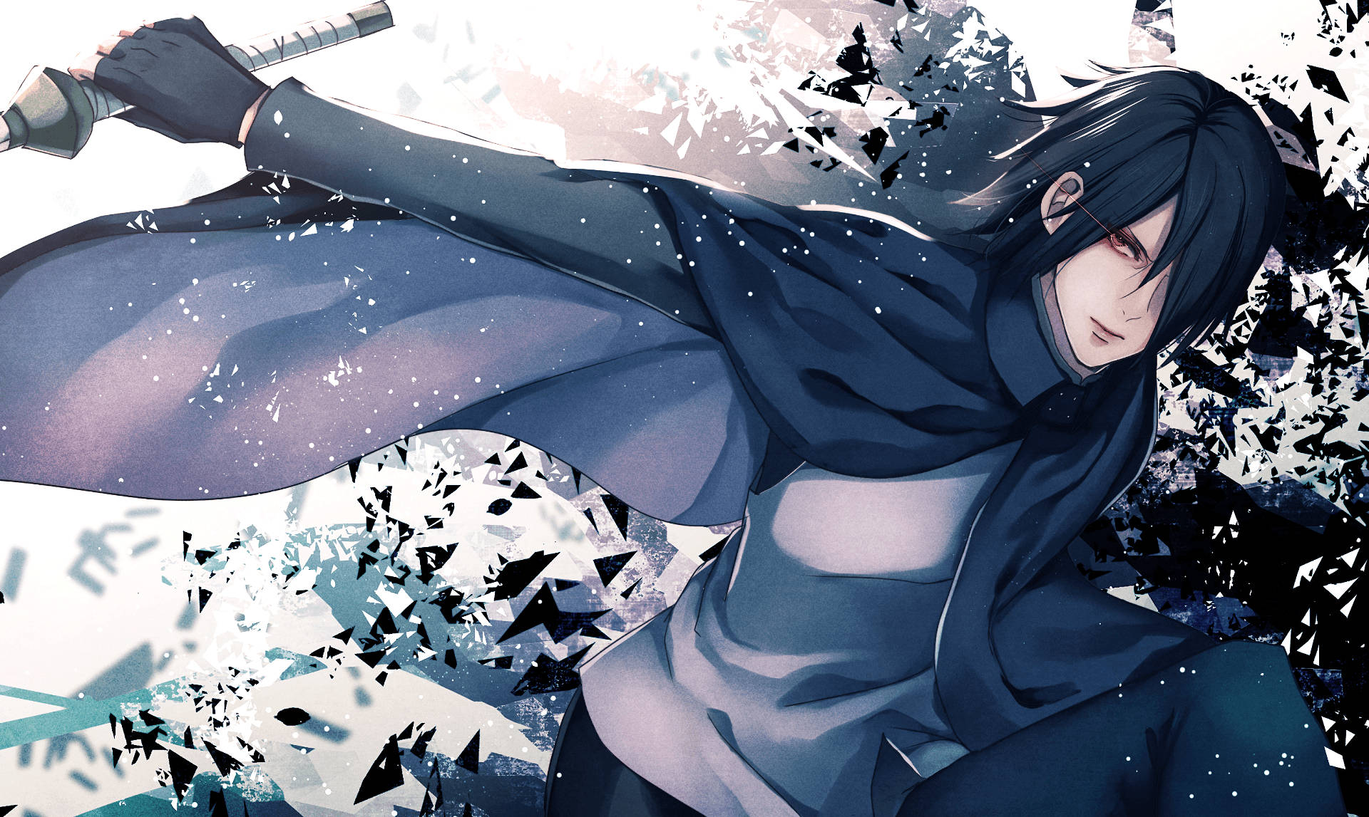 Sasuke Uchiha με τον Μανδύα Lightning Flicker - Απελευθερώνοντας τη Δύναμη του Sharingan Ταπετσαρία