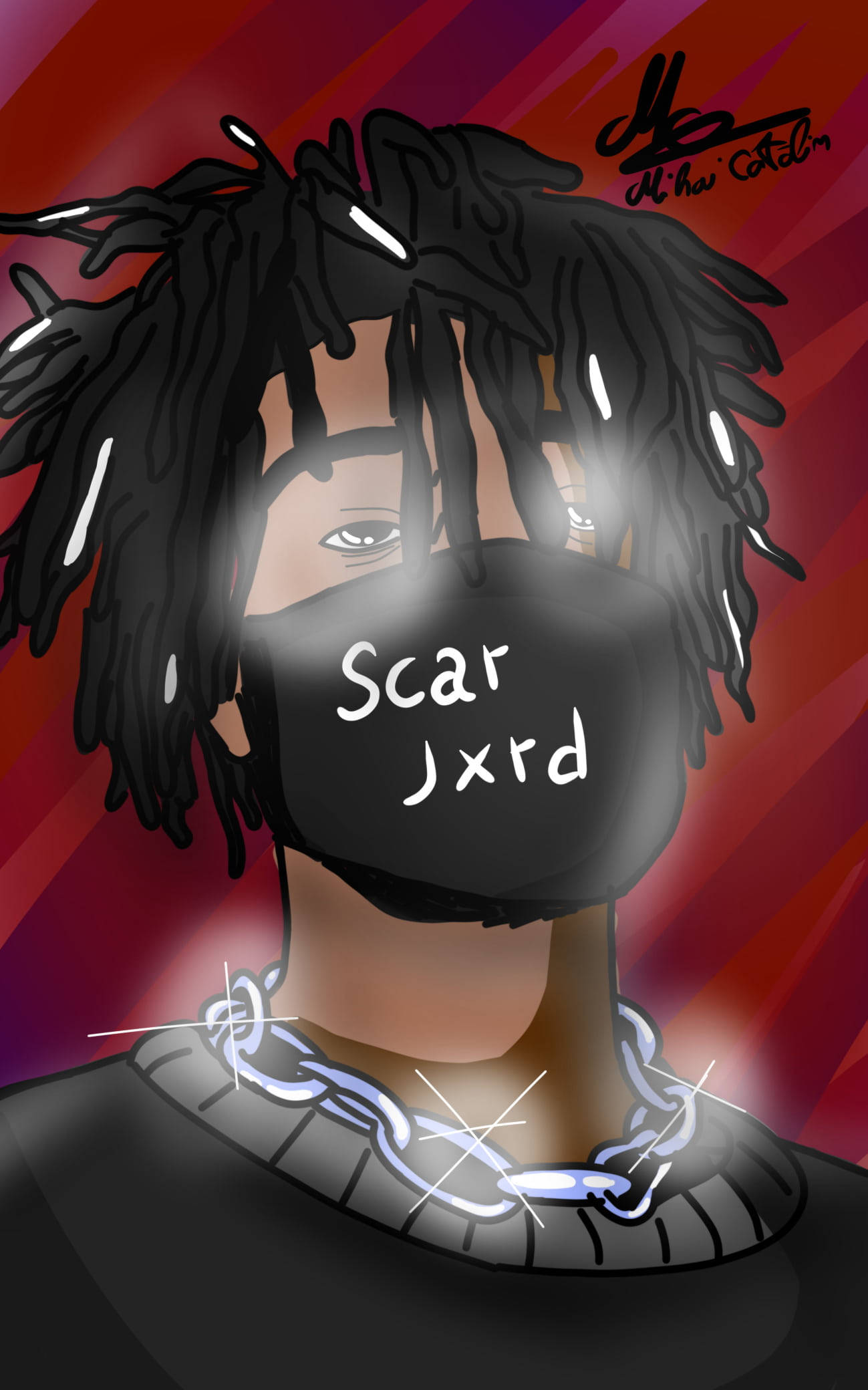 Scarlxrd Κόκκινη Τέχνη Θαυμαστή Ταπετσαρία