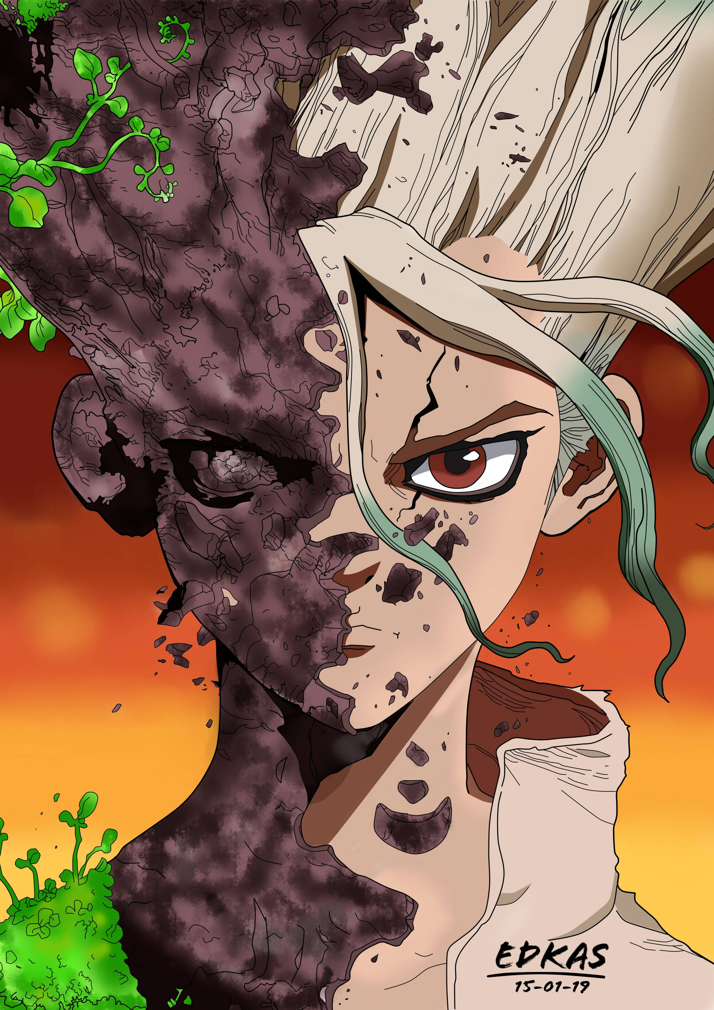 Senku Ishigami Στο Dr Stone Ταπετσαρία