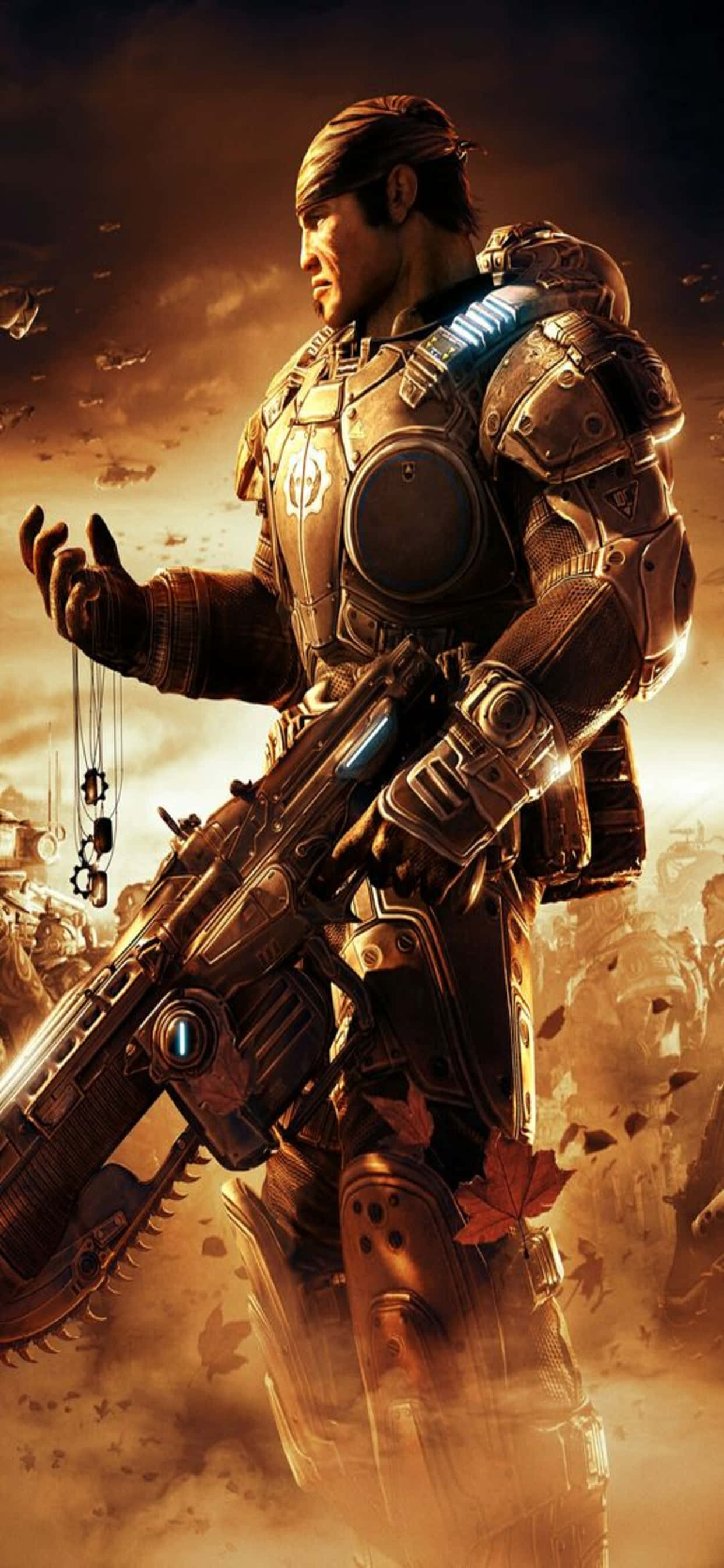 Φόντο Sepia Marcus iPhone XS Max Gears of War 5 Ταπετσαρία
